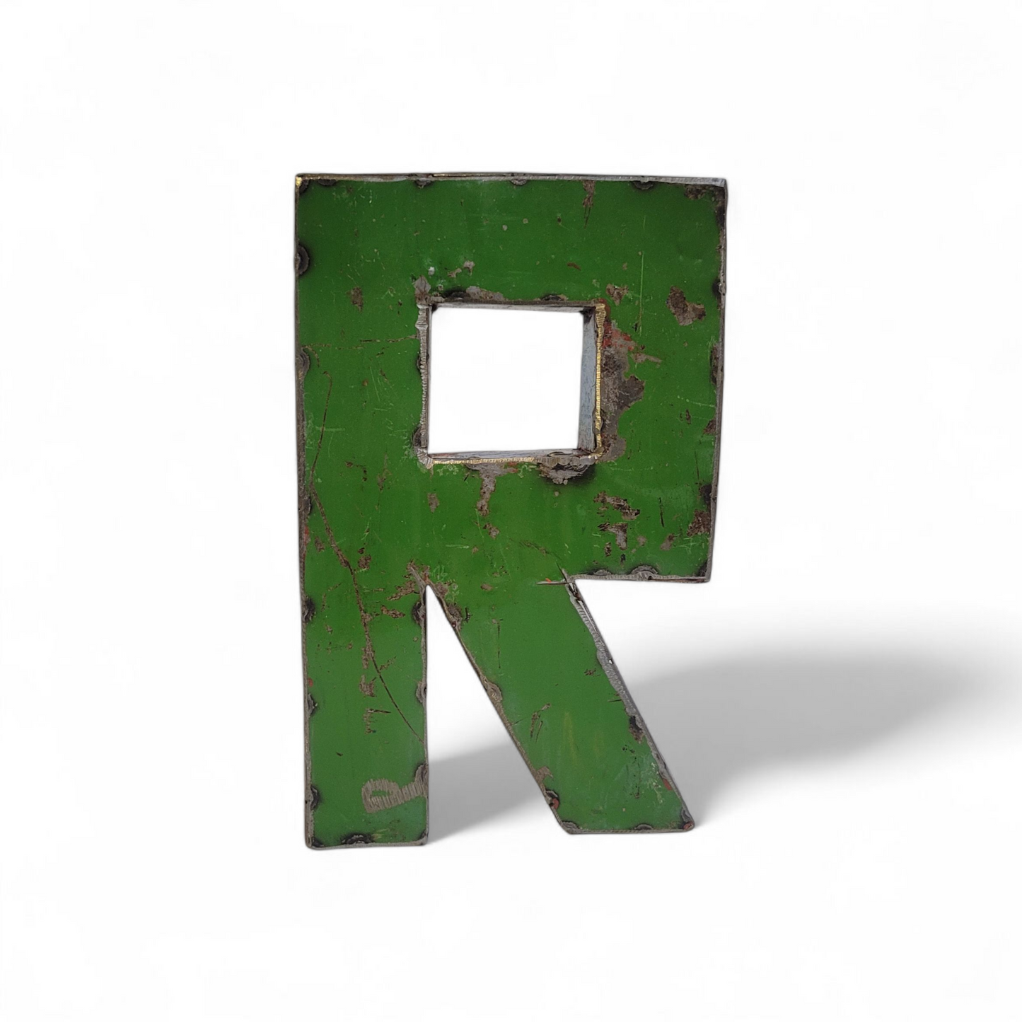 Letter "R" made from recycled oil drums | 22 or 50 cm | various colours