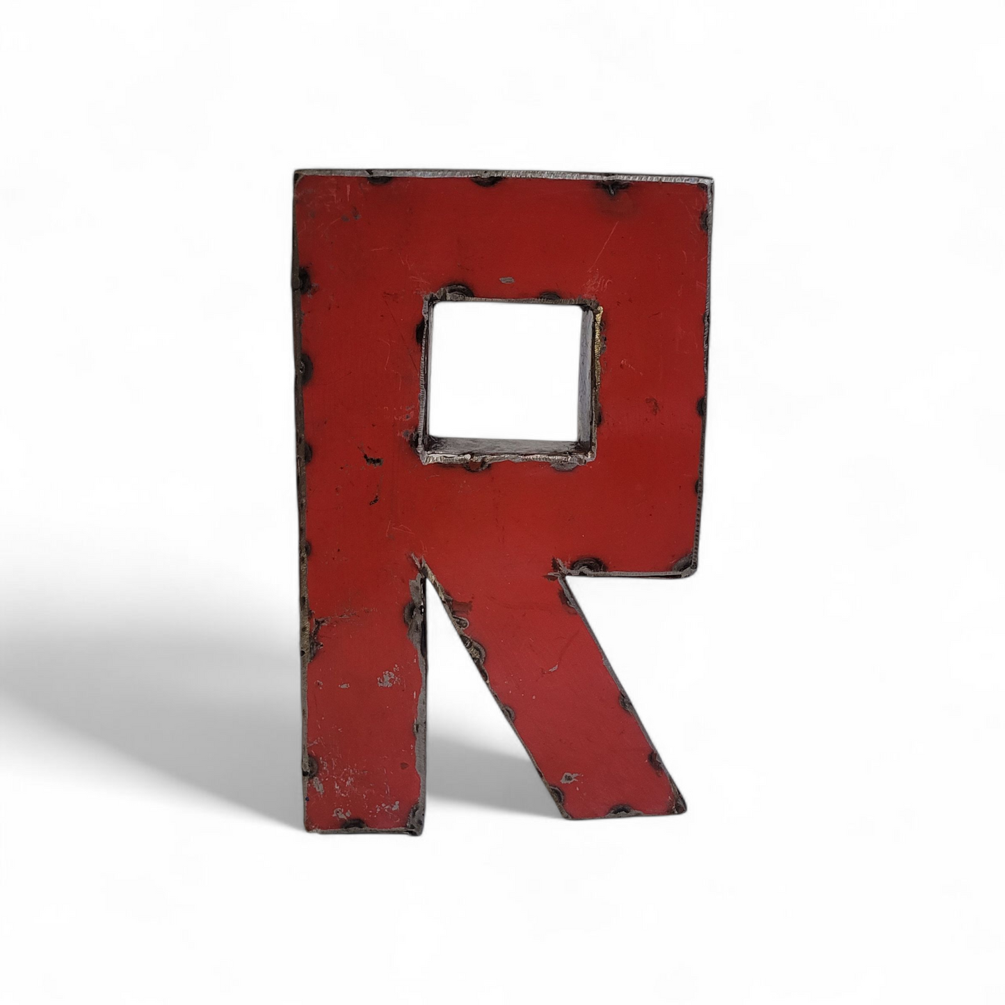 Letter "R" made from recycled oil drums | 22 or 50 cm | various colours