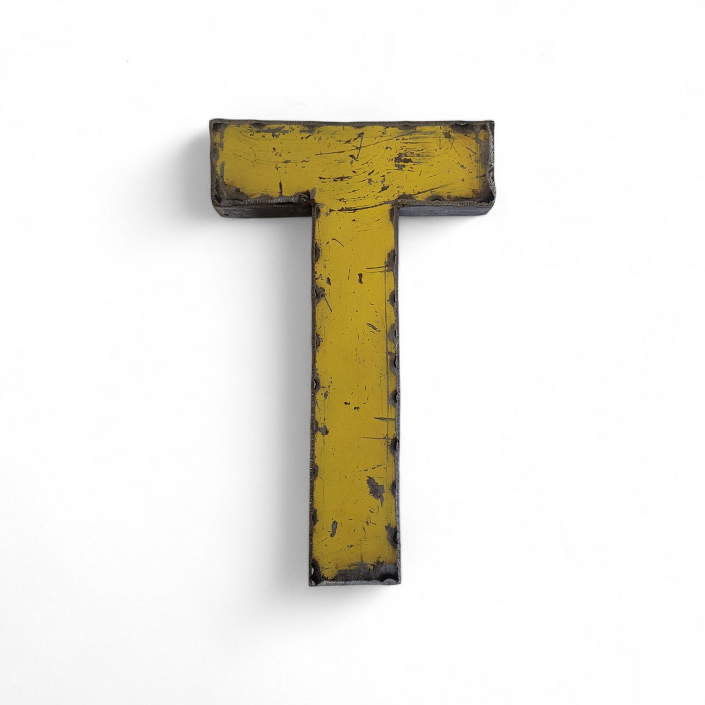 Letter "T" made from recycled oil drums | 22 or 50 cm | various colours