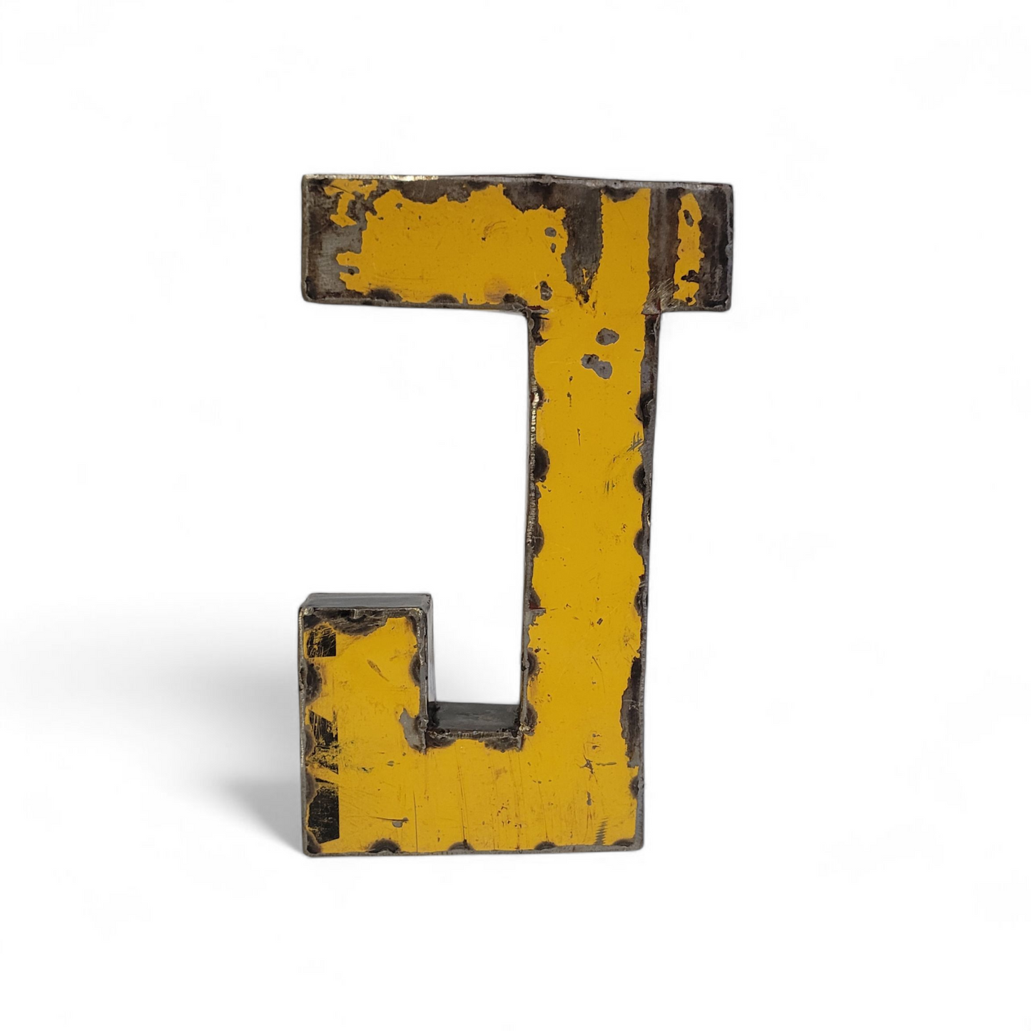 Letter "J" made from recycled oil drums | 22 or 50 cm | various colours