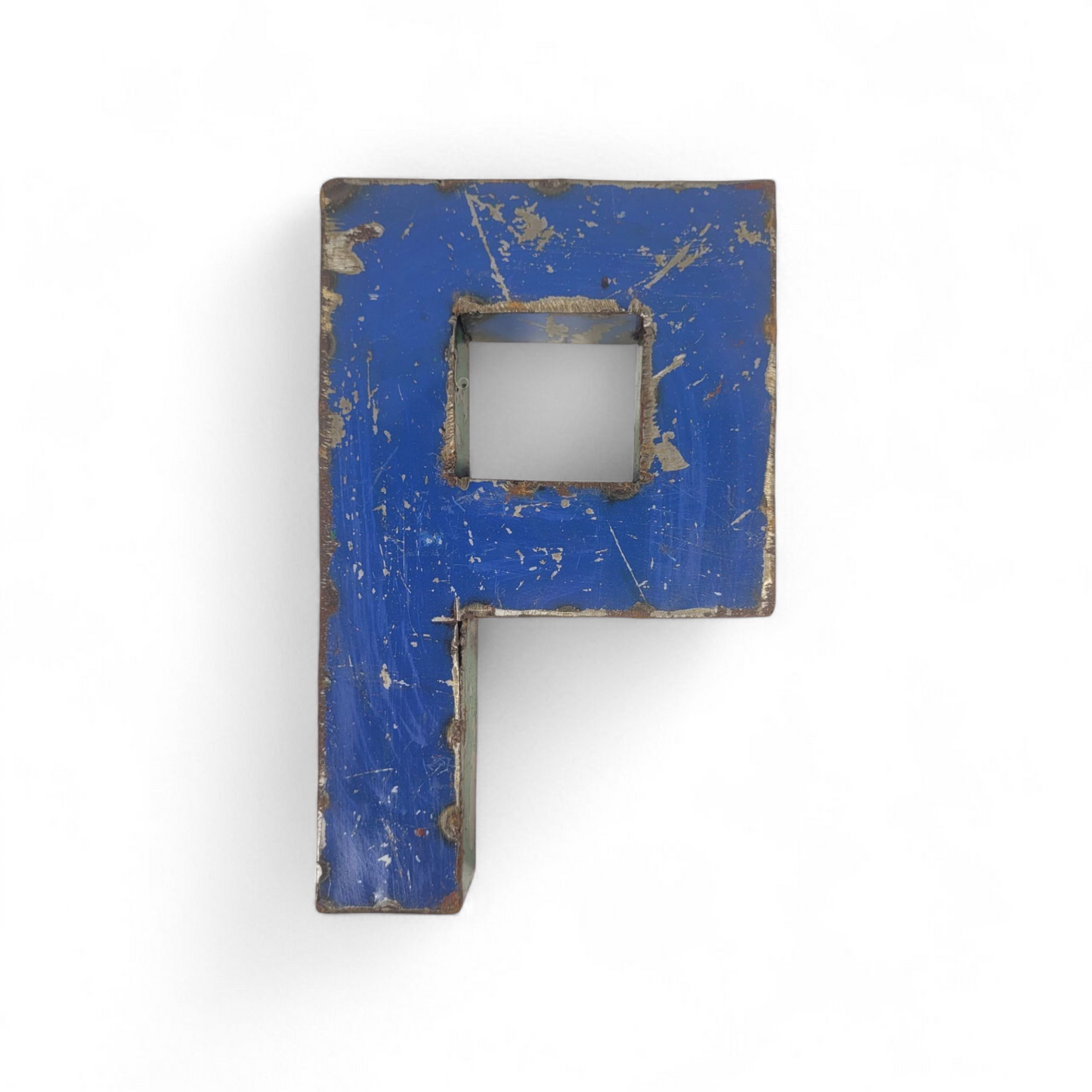 Letter "P" made from recycled oil drums | 22 or 50 cm | various colours