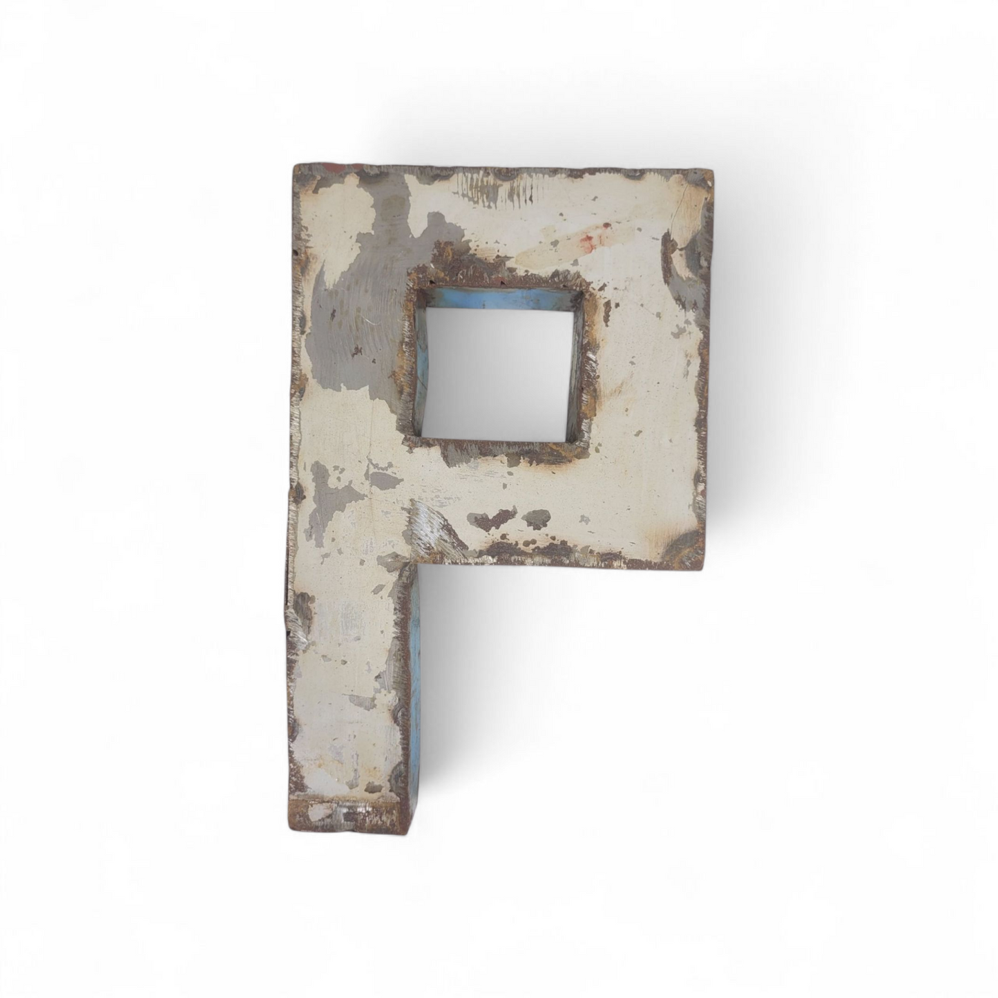 Letter "P" made from recycled oil drums | 22 or 50 cm | various colours