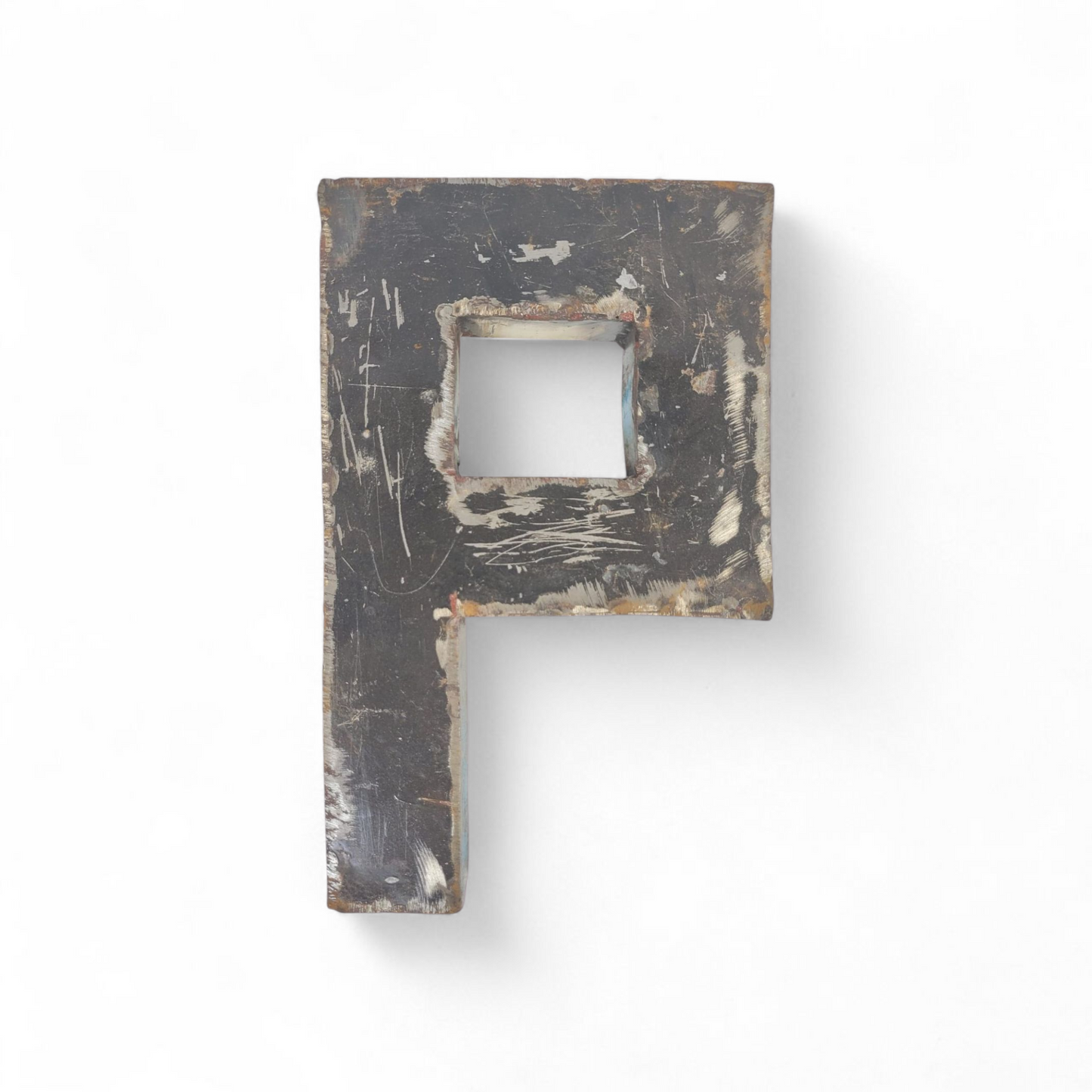 Letter "P" made from recycled oil drums | 22 or 50 cm | various colours