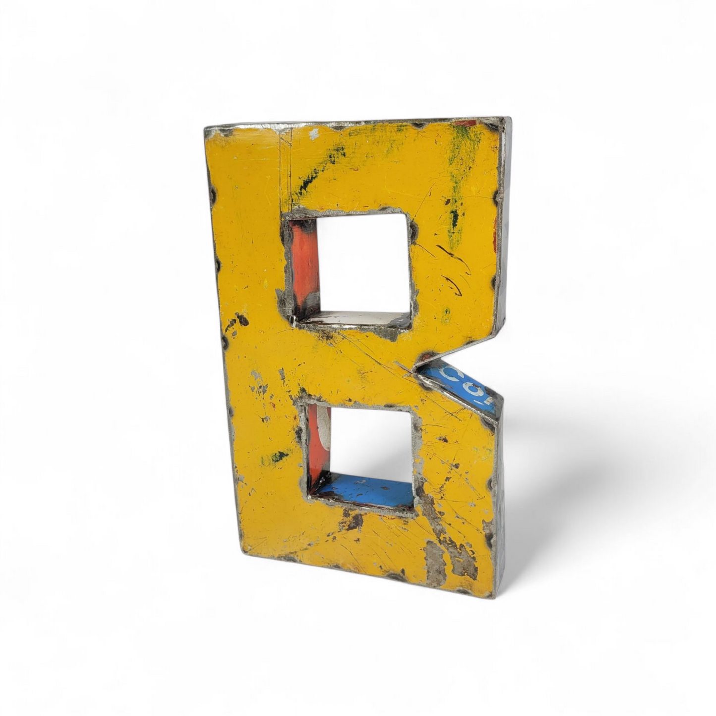 Letter "B" made from recycled oil drums | 22 or 50 cm | various colours