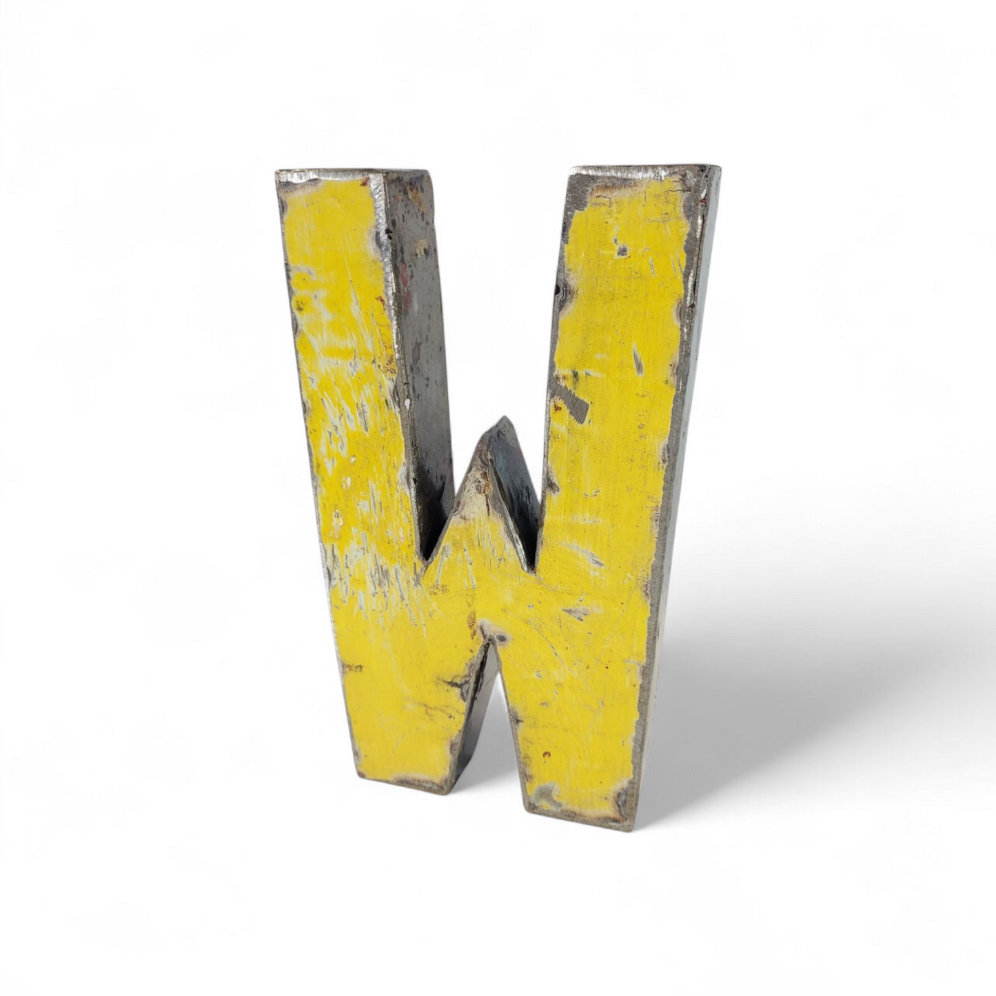Letter "W" made from recycled oil drums | 22 or 50 cm | various colours