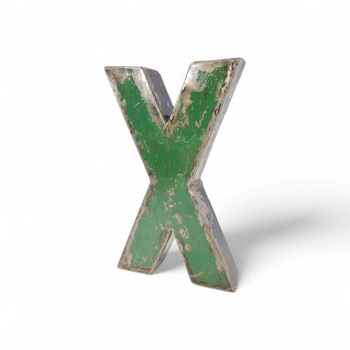 Letter "X" made from recycled oil drums | 22 or 50 cm | various colours