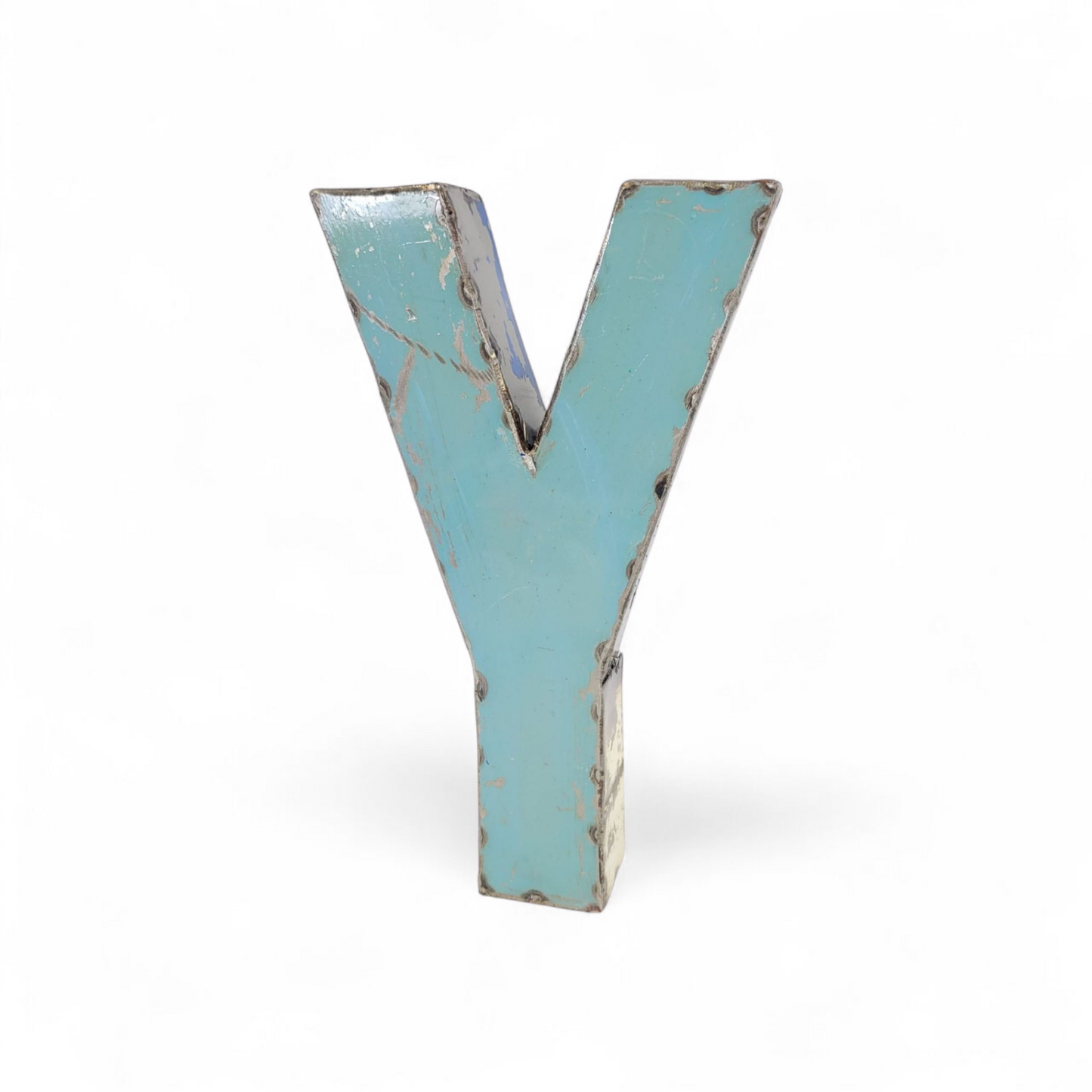 Buchstabe "Y" aus recycelten Ölfässern | 22 oder 50 cm | verschiedene Farben