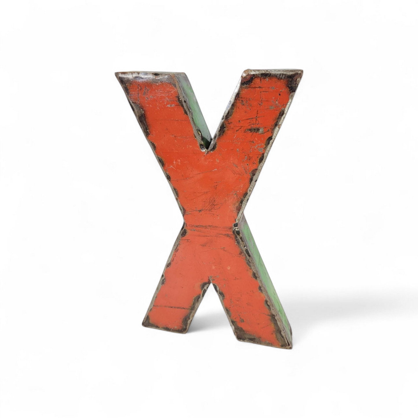 Letter "X" made from recycled oil drums | 22 or 50 cm | various colours