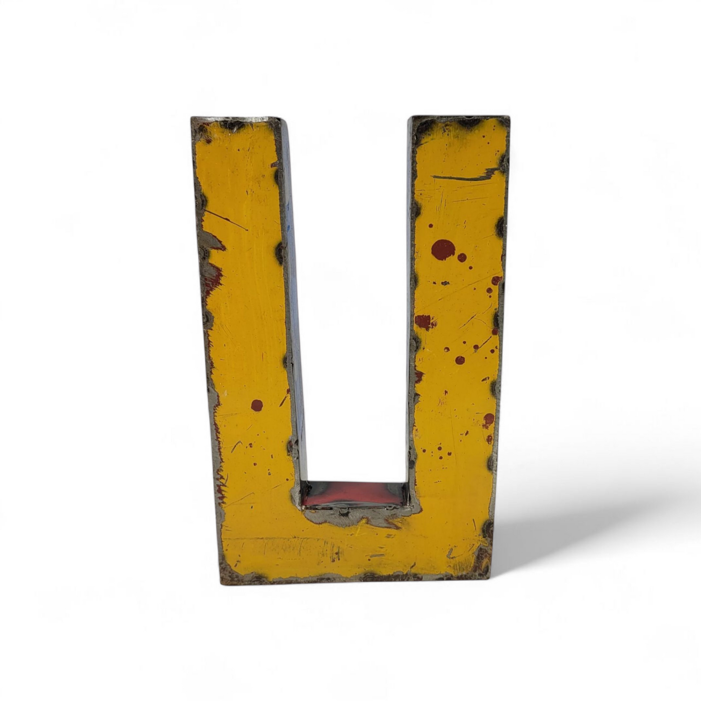 Letter "U" made from recycled oil drums | 22 or 50 cm | various colours