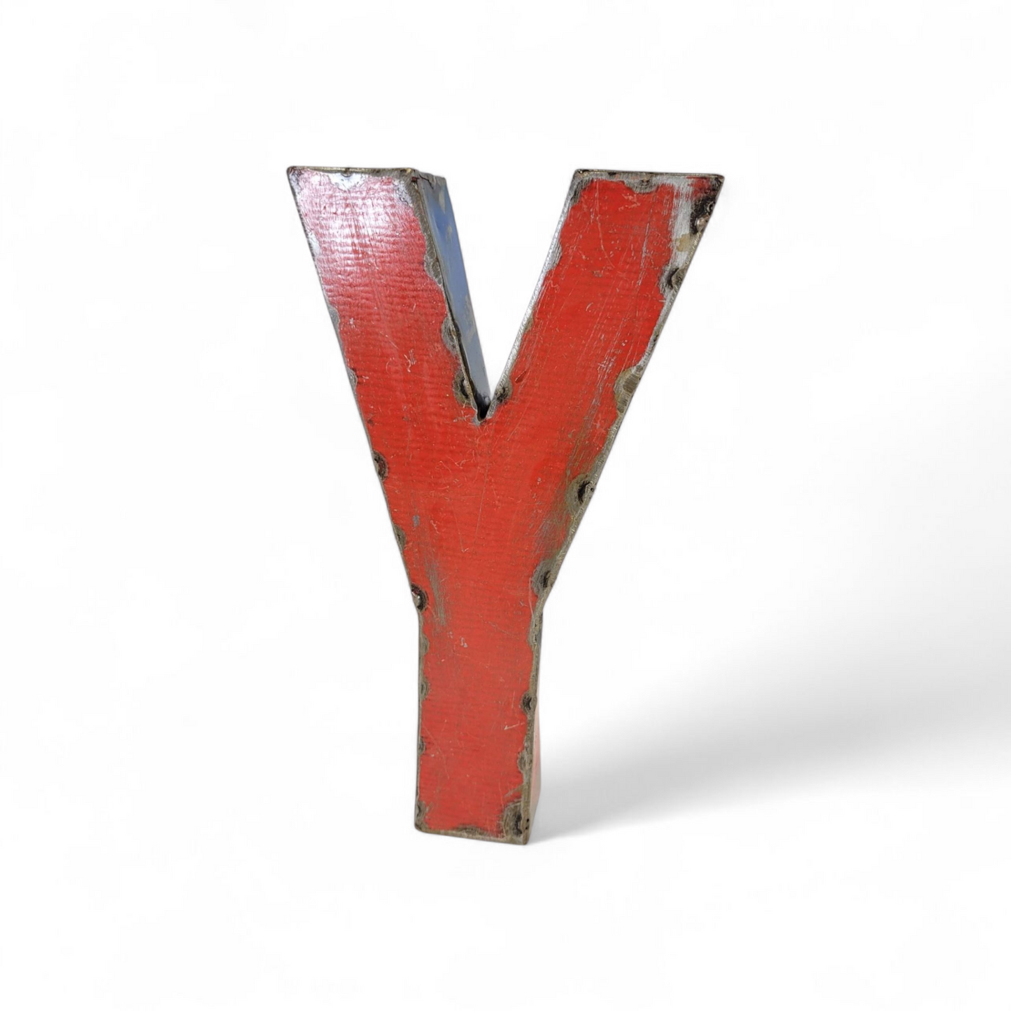 Buchstabe "Y" aus recycelten Ölfässern | 22 oder 50 cm | verschiedene Farben