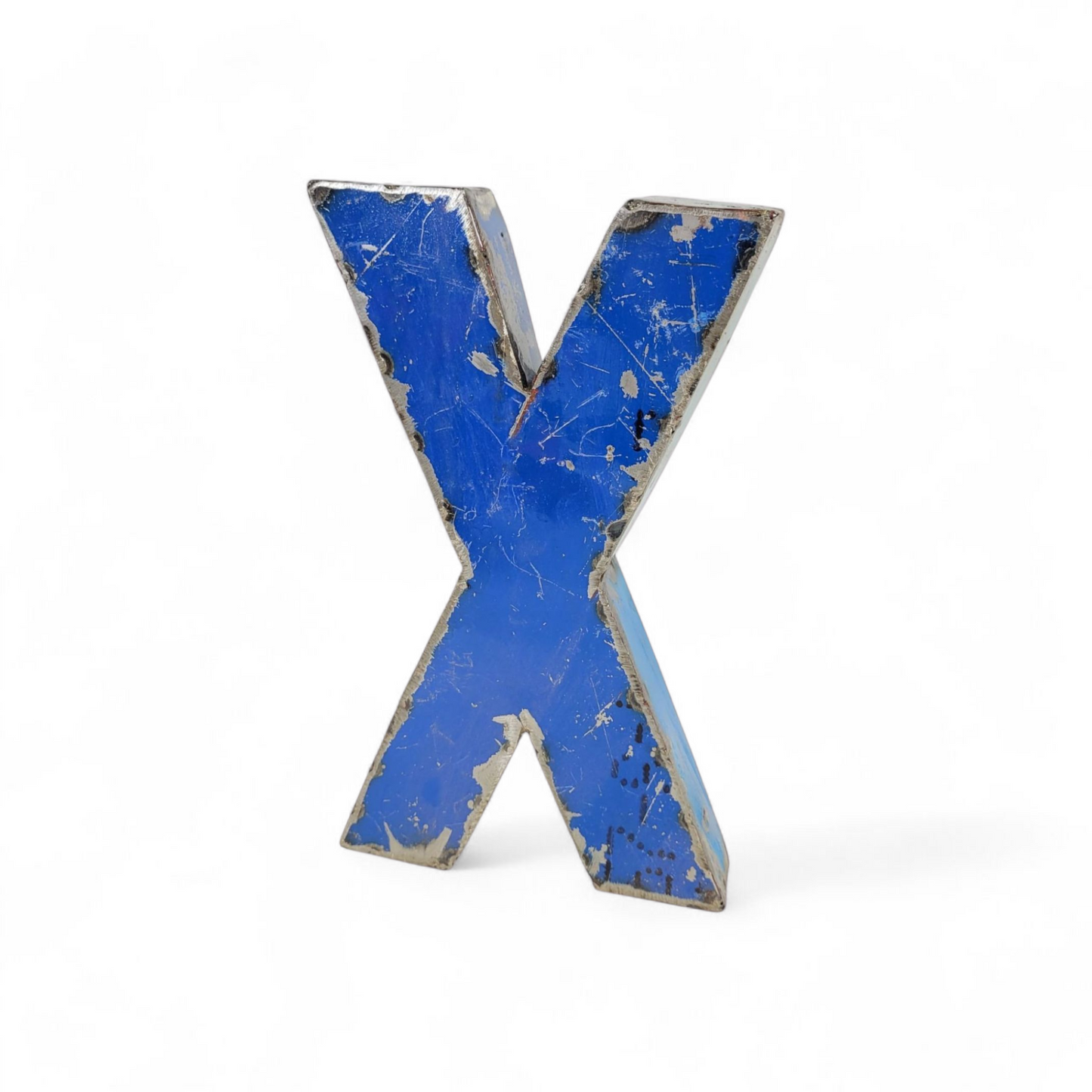 Letter "X" made from recycled oil drums | 22 or 50 cm | various colours