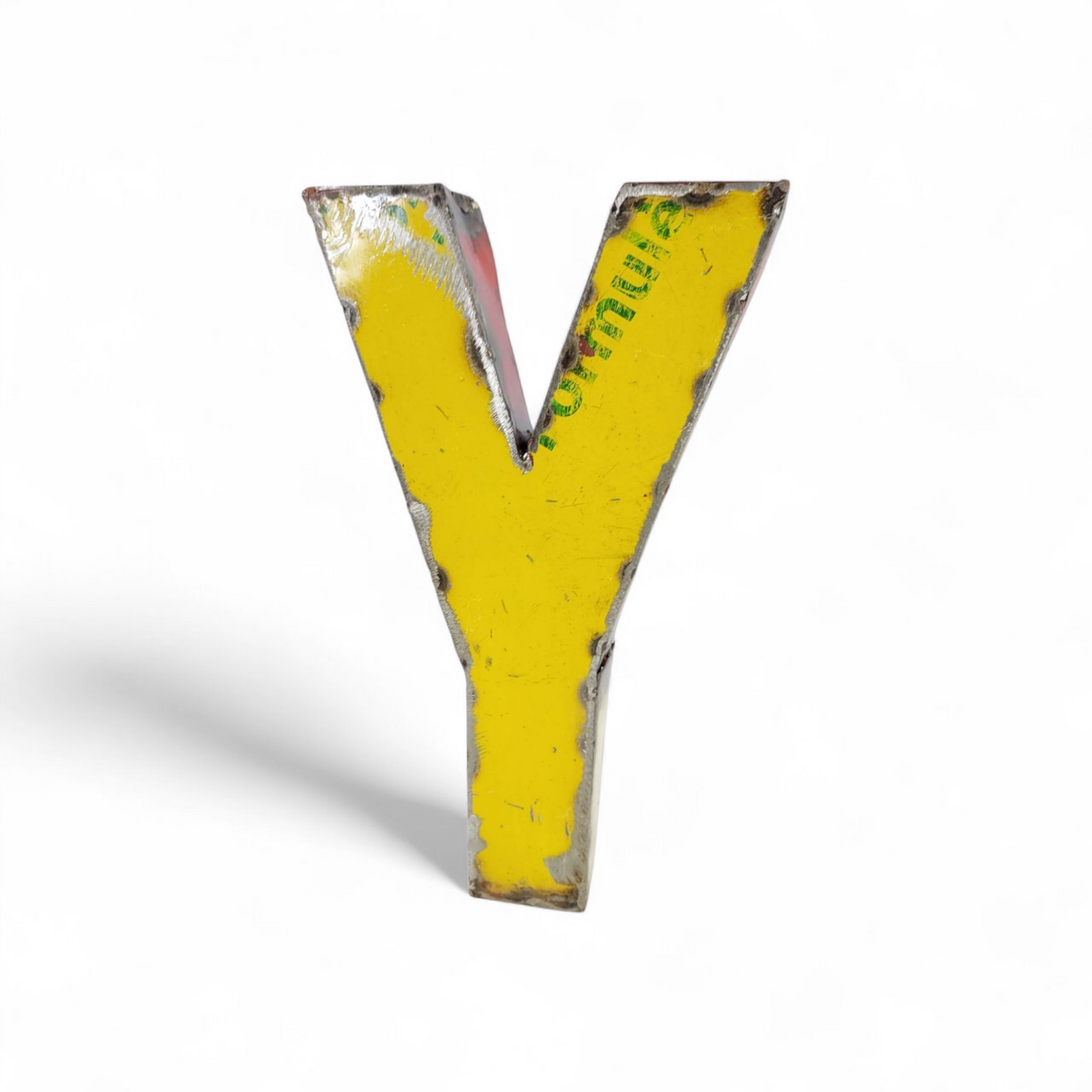 Buchstabe "Y" aus recycelten Ölfässern | 22 oder 50 cm | verschiedene Farben