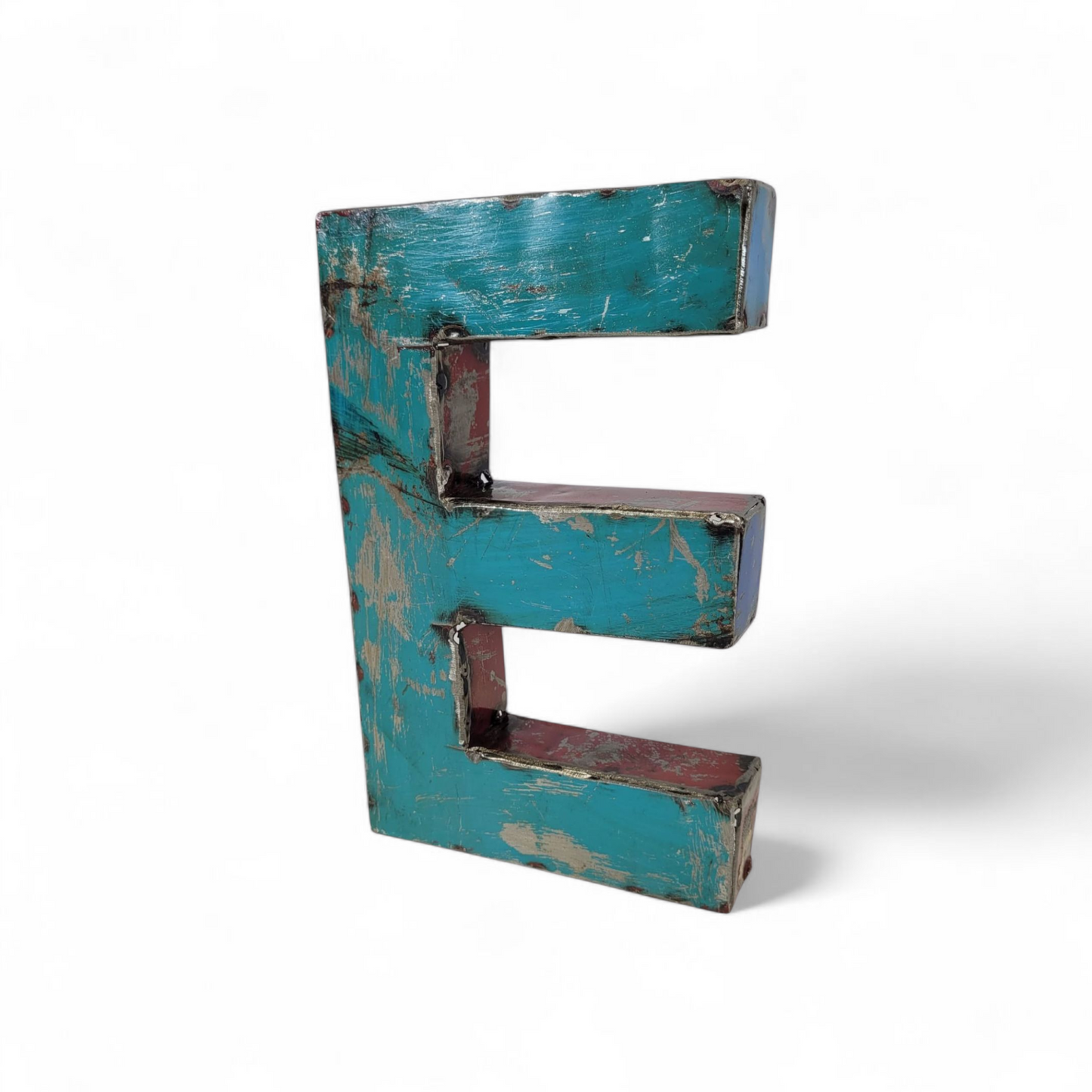 Letter "E" | Number "3" made from recycled oil drums | 22 or 50 cm | various colours