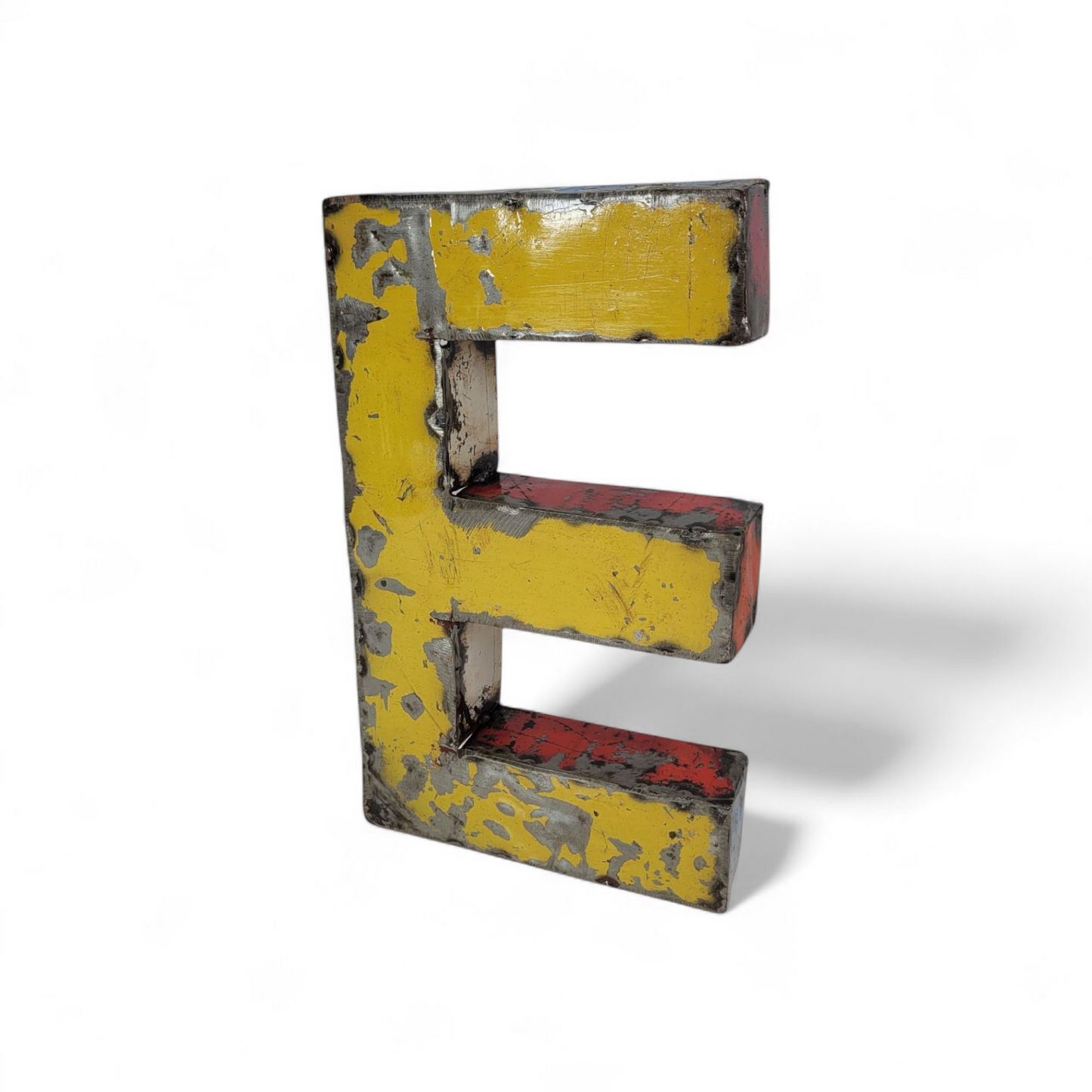 Letter "E" | Number "3" made from recycled oil drums | 22 or 50 cm | various colours
