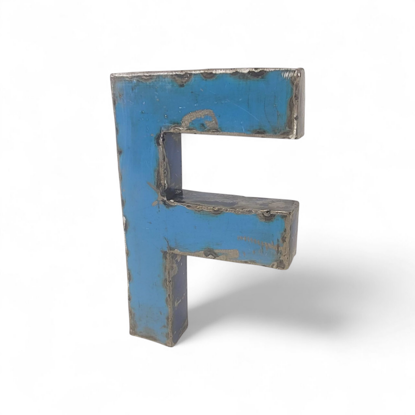 Buchstabe "F" aus recycelten Ölfässern | 22 oder 50 cm | verschiedene Farben