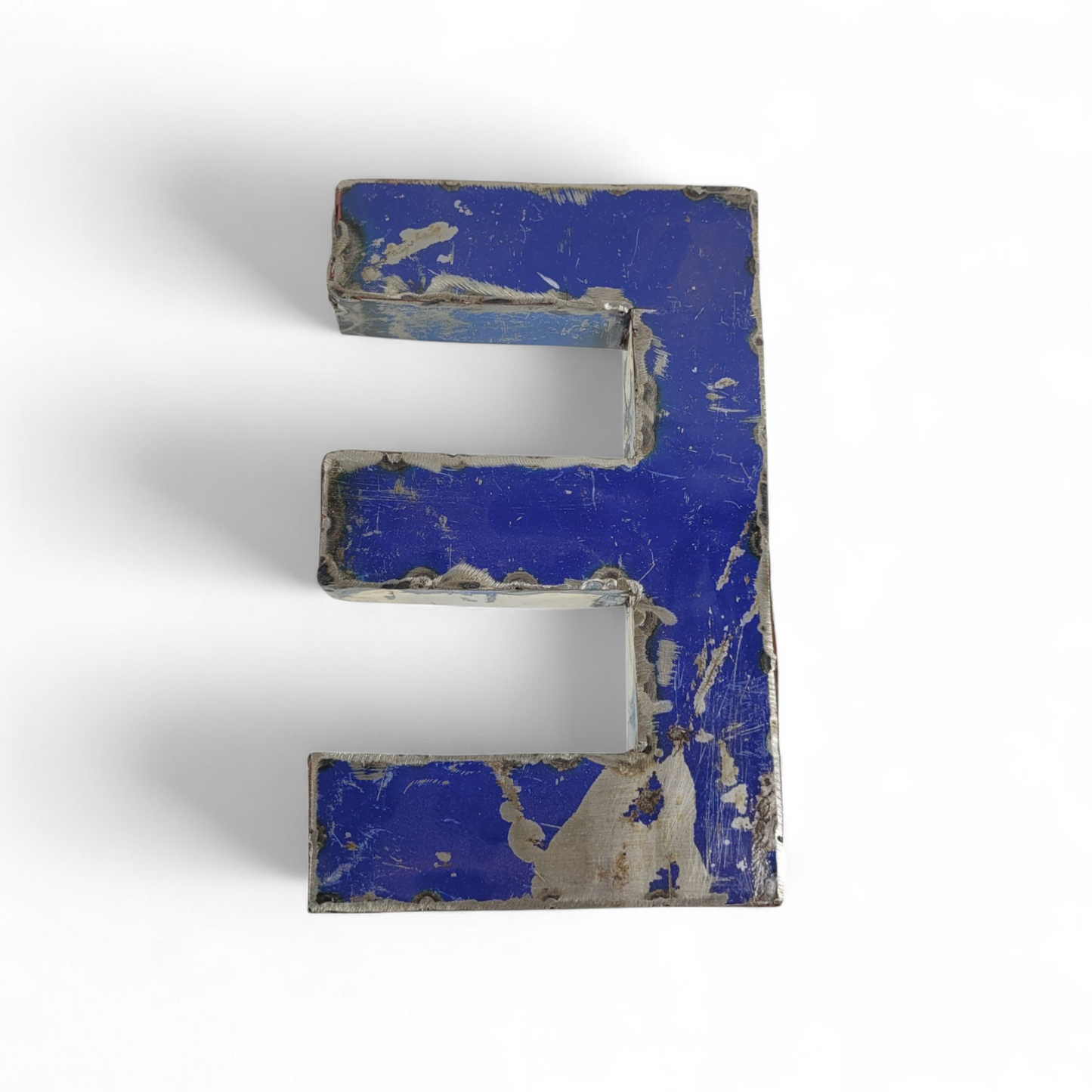 Letter "E" | Number "3" made from recycled oil drums | 22 or 50 cm | various colours