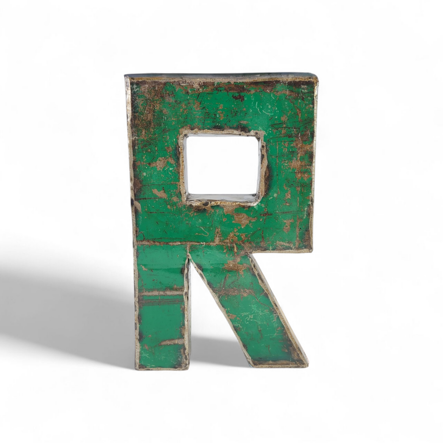 Letter "R" made from recycled oil drums | 22 or 50 cm | various colours
