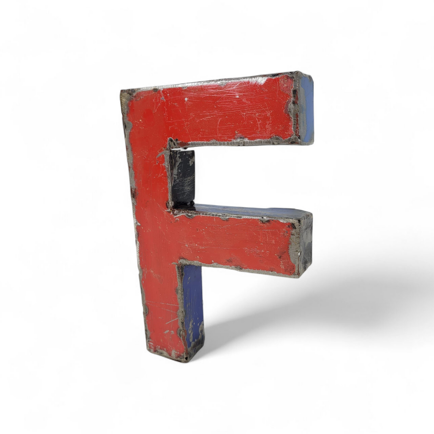 Buchstabe "F" aus recycelten Ölfässern | 22 oder 50 cm | verschiedene Farben