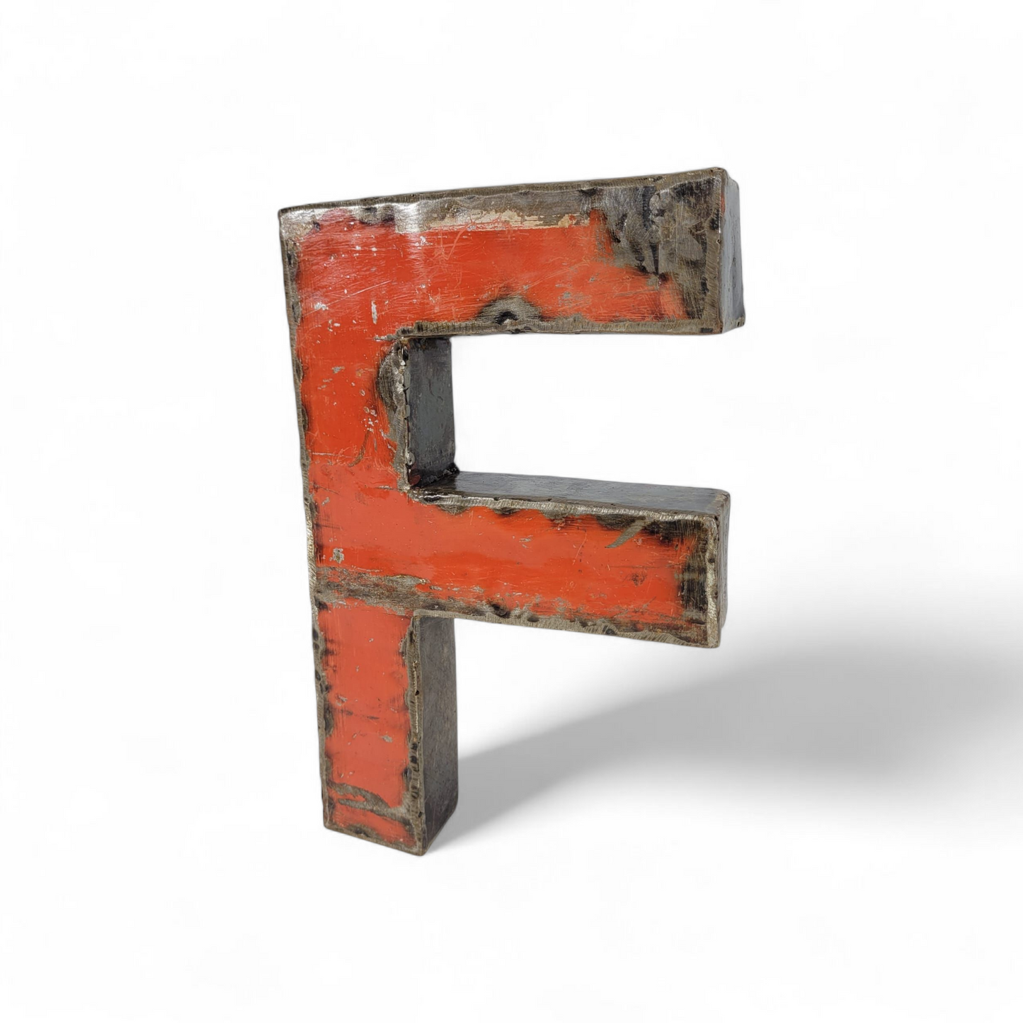 Buchstabe "F" aus recycelten Ölfässern | 22 oder 50 cm | verschiedene Farben