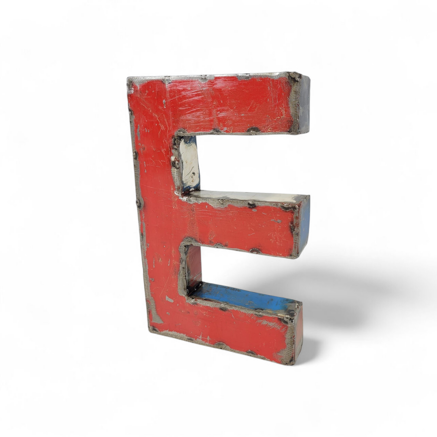 Letter "E" | Number "3" made from recycled oil drums | 22 or 50 cm | various colours