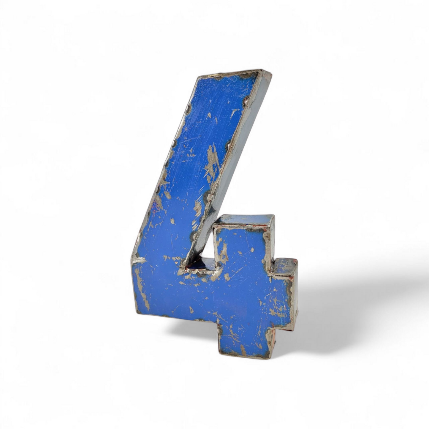 Number "4" made from recycled oil drums | 22 or 50 cm | various colors