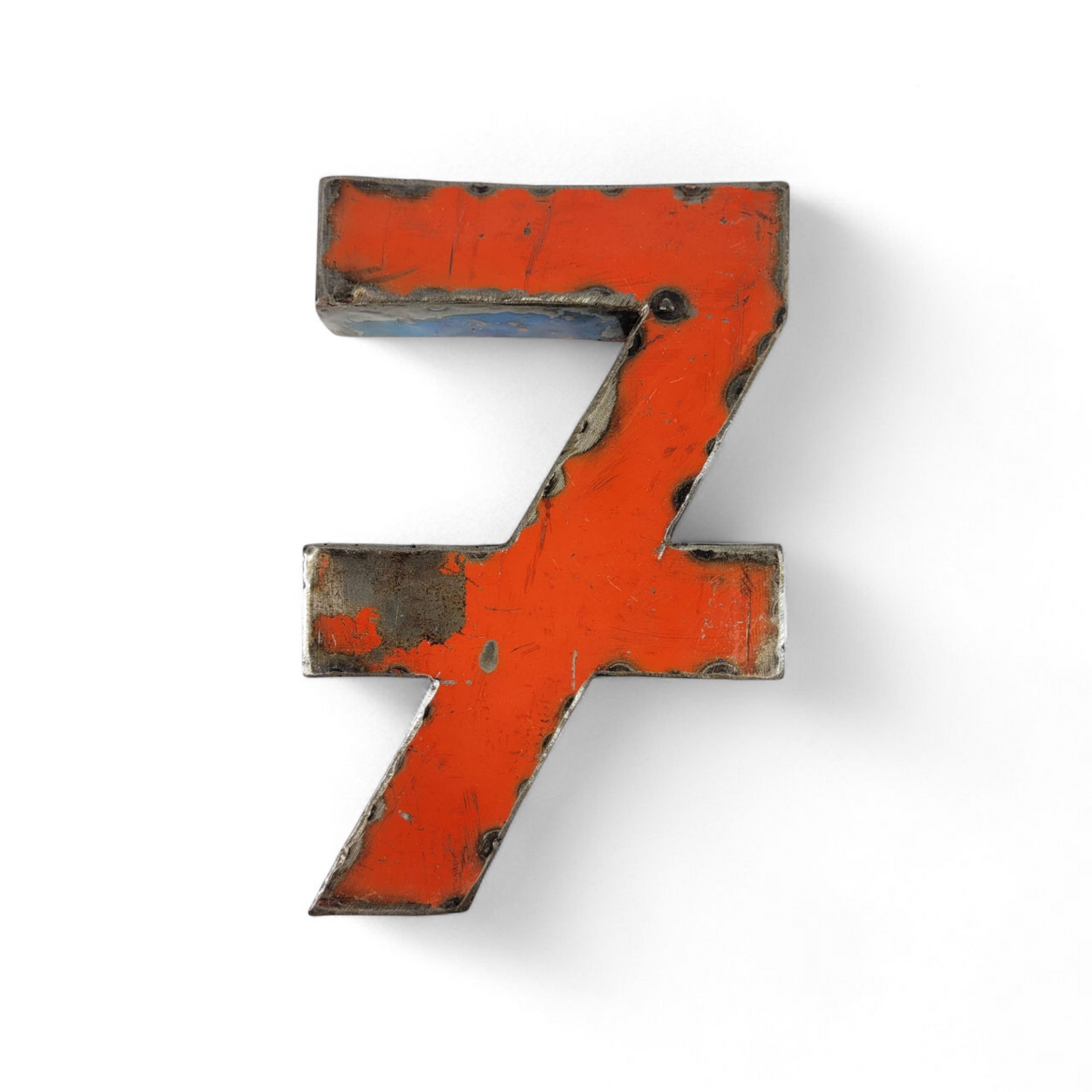 Number "7" made from recycled oil drums | 22 or 50 cm | various colors
