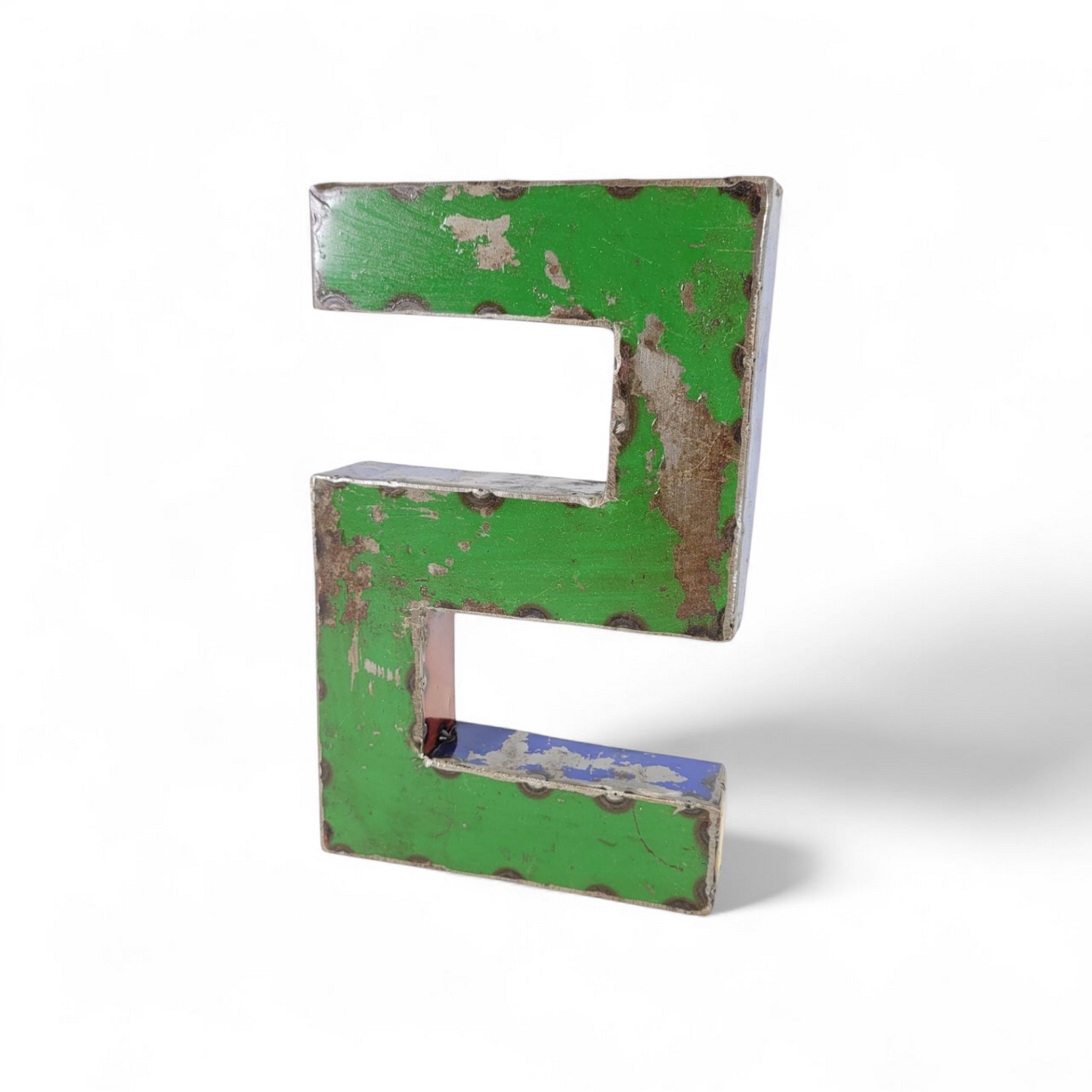 Number "2" made from recycled oil drums | 22 or 50 cm | various colors