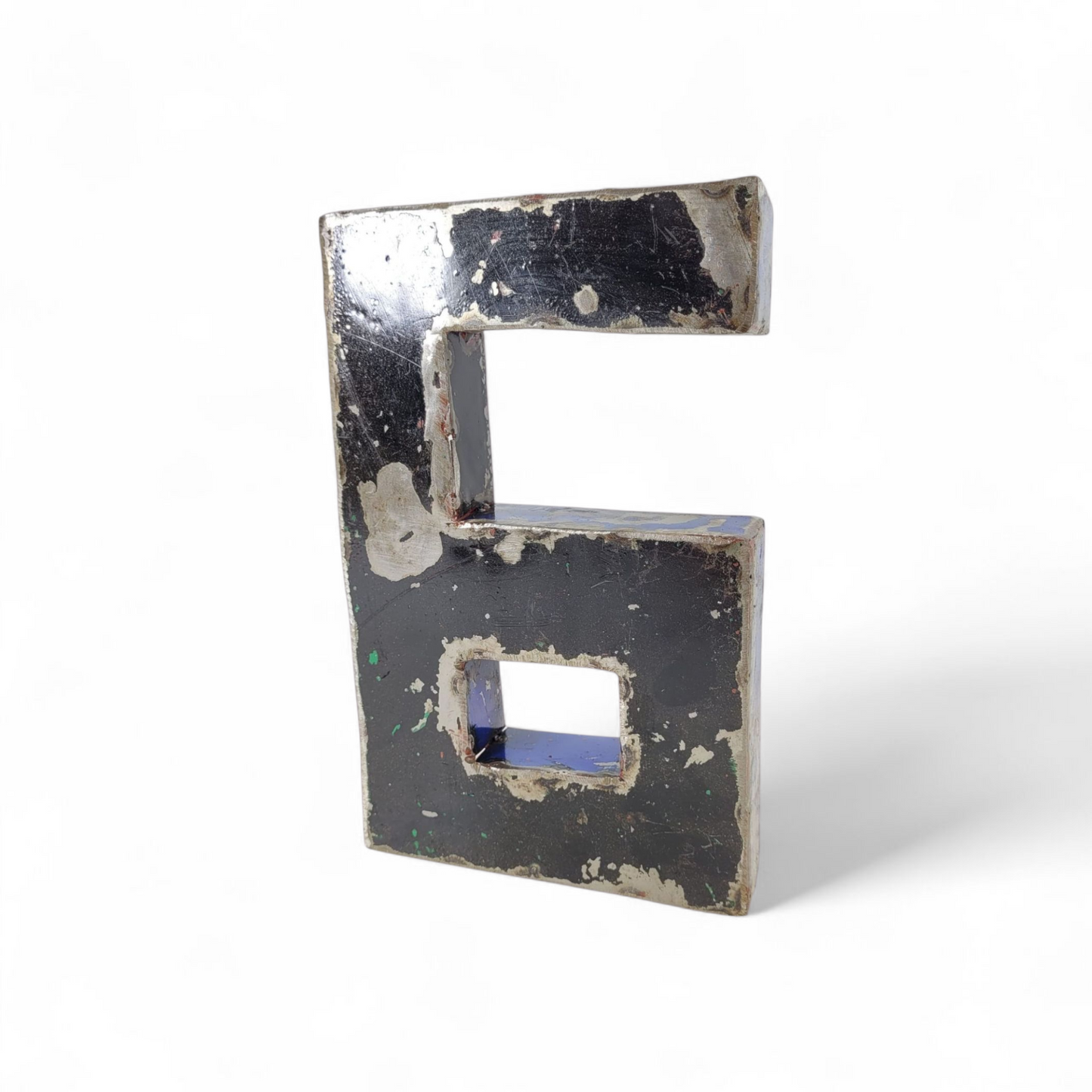 Number "6" made from recycled oil drums | 22 or 50 cm | various colors