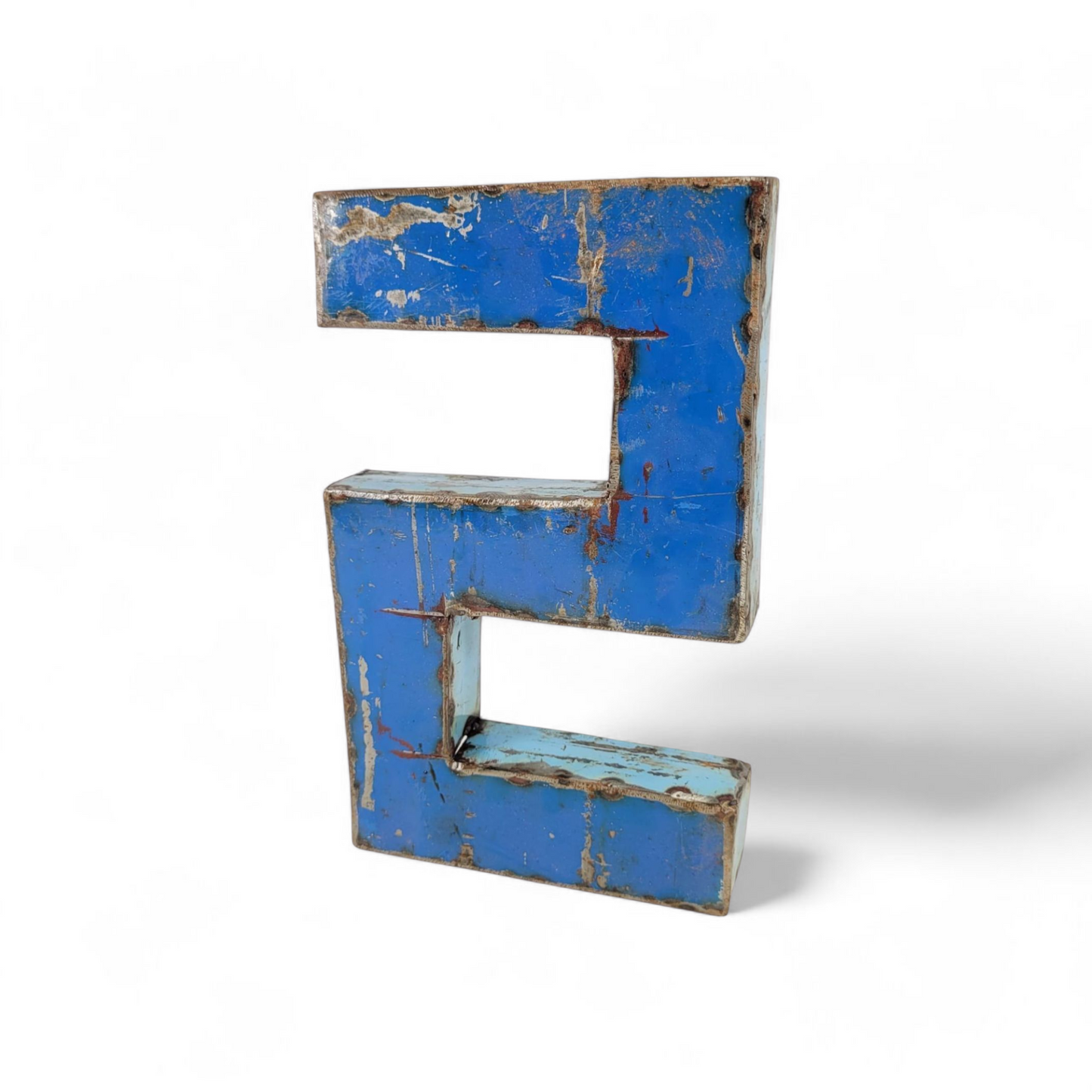 Number "2" made from recycled oil drums | 22 or 50 cm | various colors