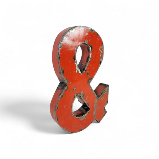 Sonderzeichen "&" Ampersand aus recycelten Ölfässern | 23 oder 50 cm | verschiedene Farben