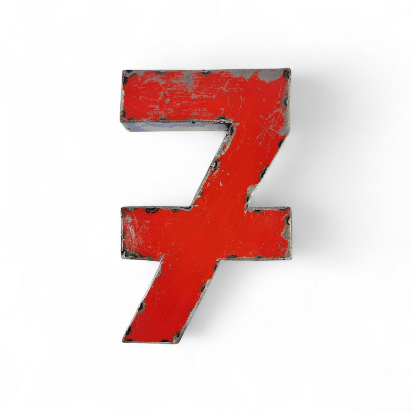 Number "7" made from recycled oil drums | 22 or 50 cm | various colors