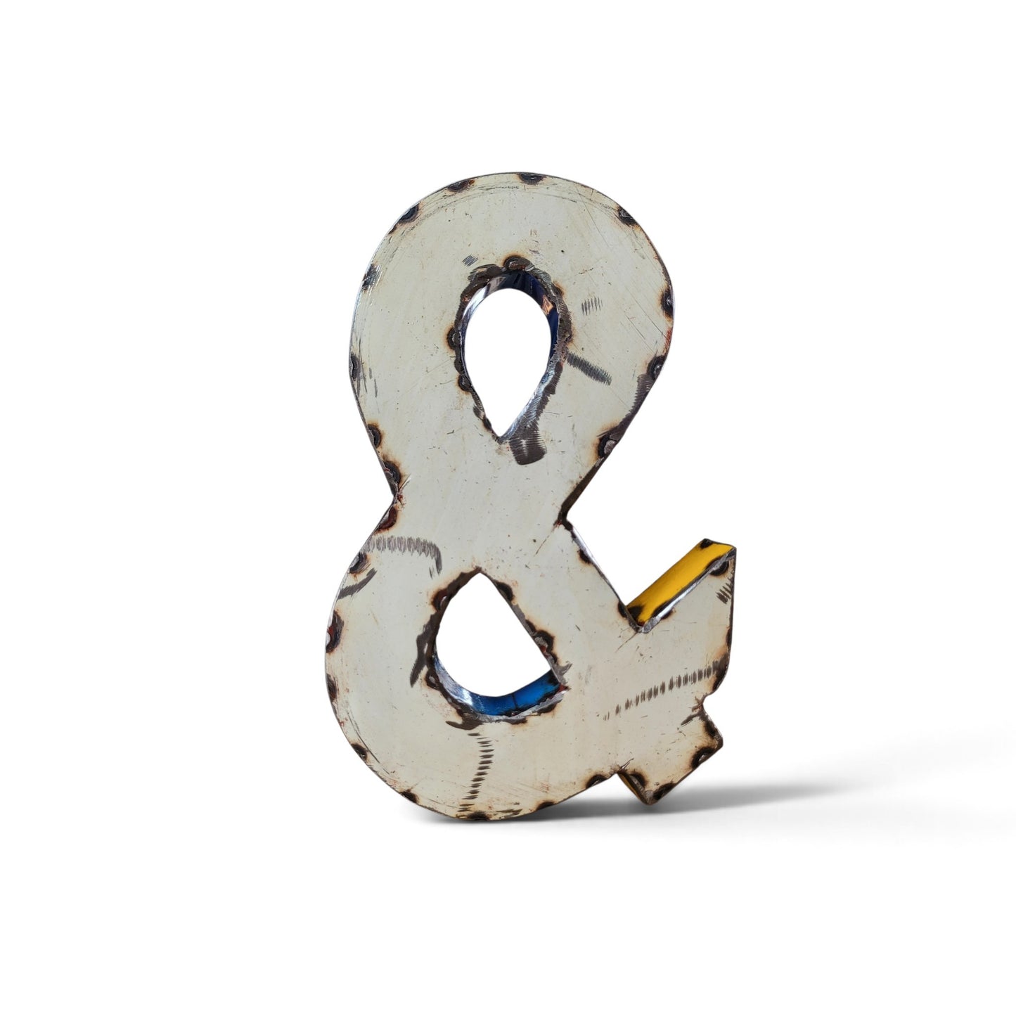 Sonderzeichen "&" Ampersand aus recycelten Ölfässern | 23 oder 50 cm | verschiedene Farben
