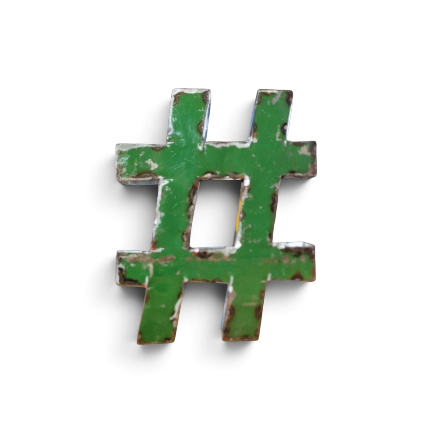 Sonderzeichen Hashtag "#" Raute aus recycelten Ölfässern | 21 oder 35 cm | verschiedene Farben