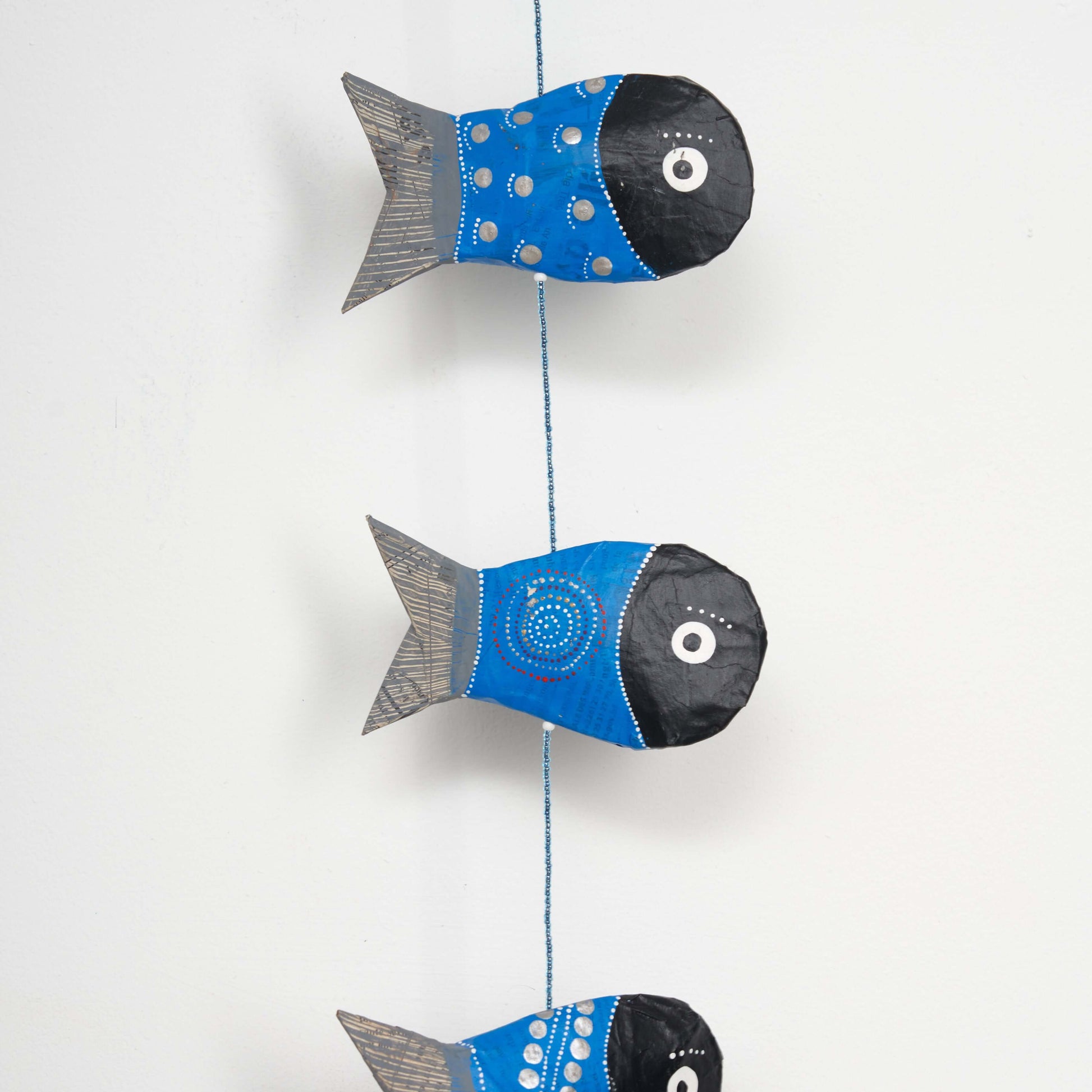 Girlande / Mobilé "Big Fish" aus Pappmaché aus recyceltem Papier | Upcycling, handgemacht