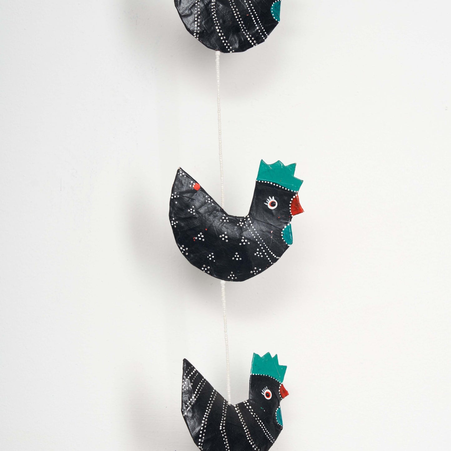 Girlande / Mobilé "Huhn" aus Pappmaché aus recyceltem Papier | Upcycling, handgemacht