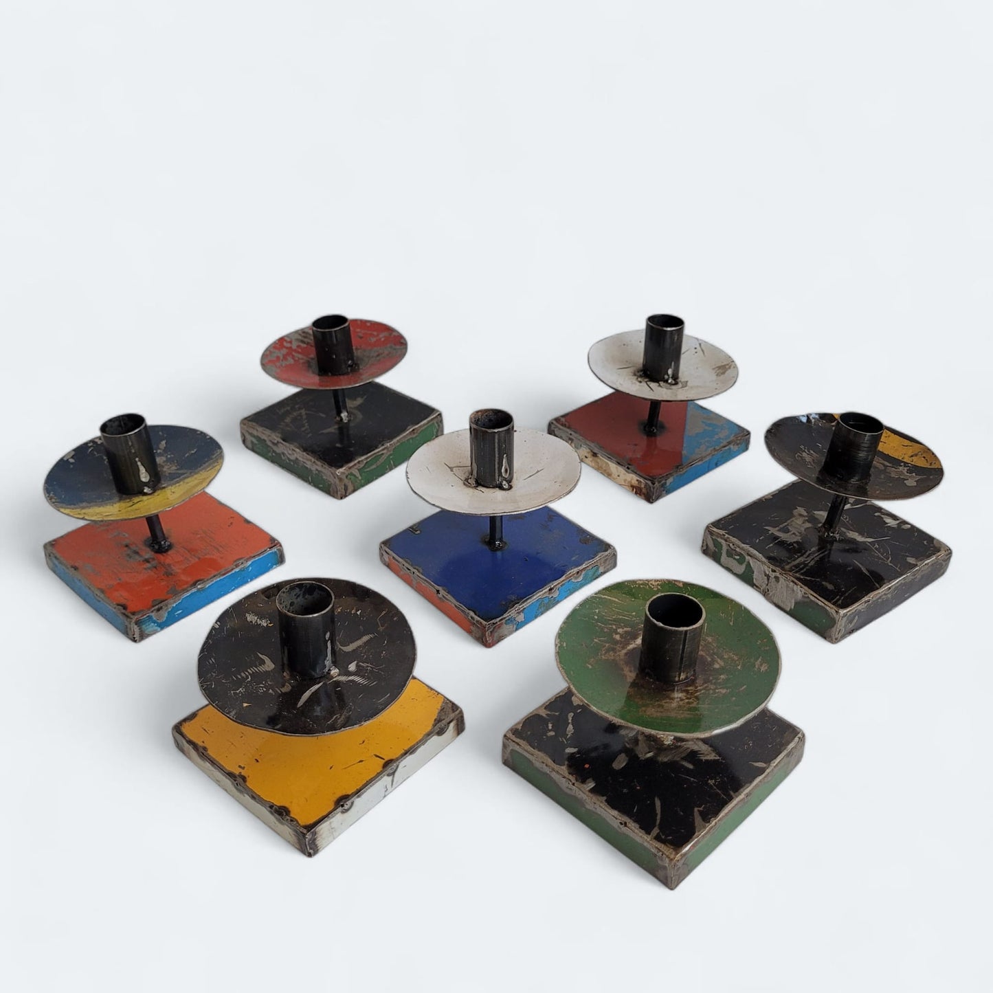 Candle holder made from recycled oil drums Upcycling | various colors