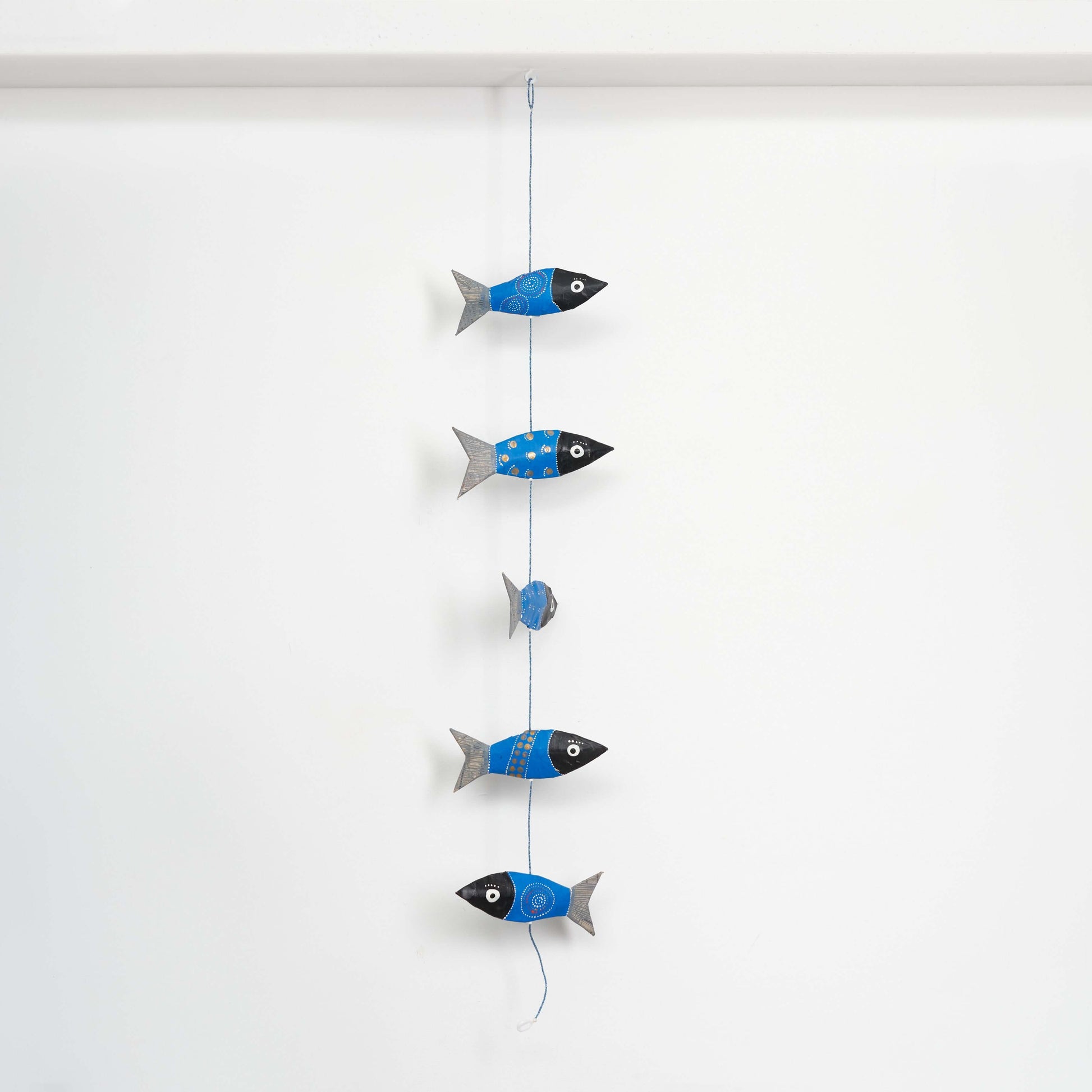 Girlande / Mobilé "Forelle" Fisch aus Pappmaché aus recyceltem Papier | Upcycling, handgemacht