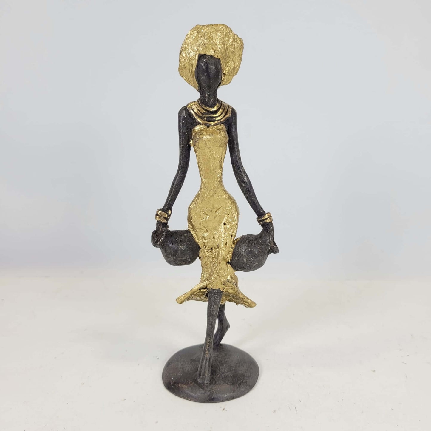 Bronze-Skulptur "Frau mit Amphoren" by Issouf | 25cm