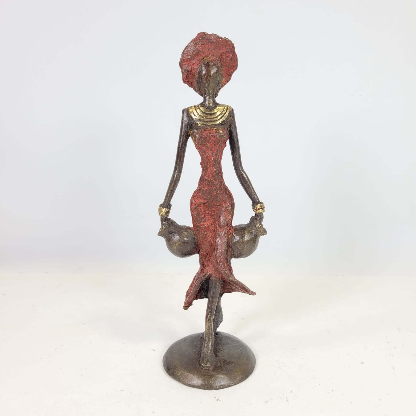 Bronze-Skulptur "Frau mit Amphoren" by Issouf | 25cm