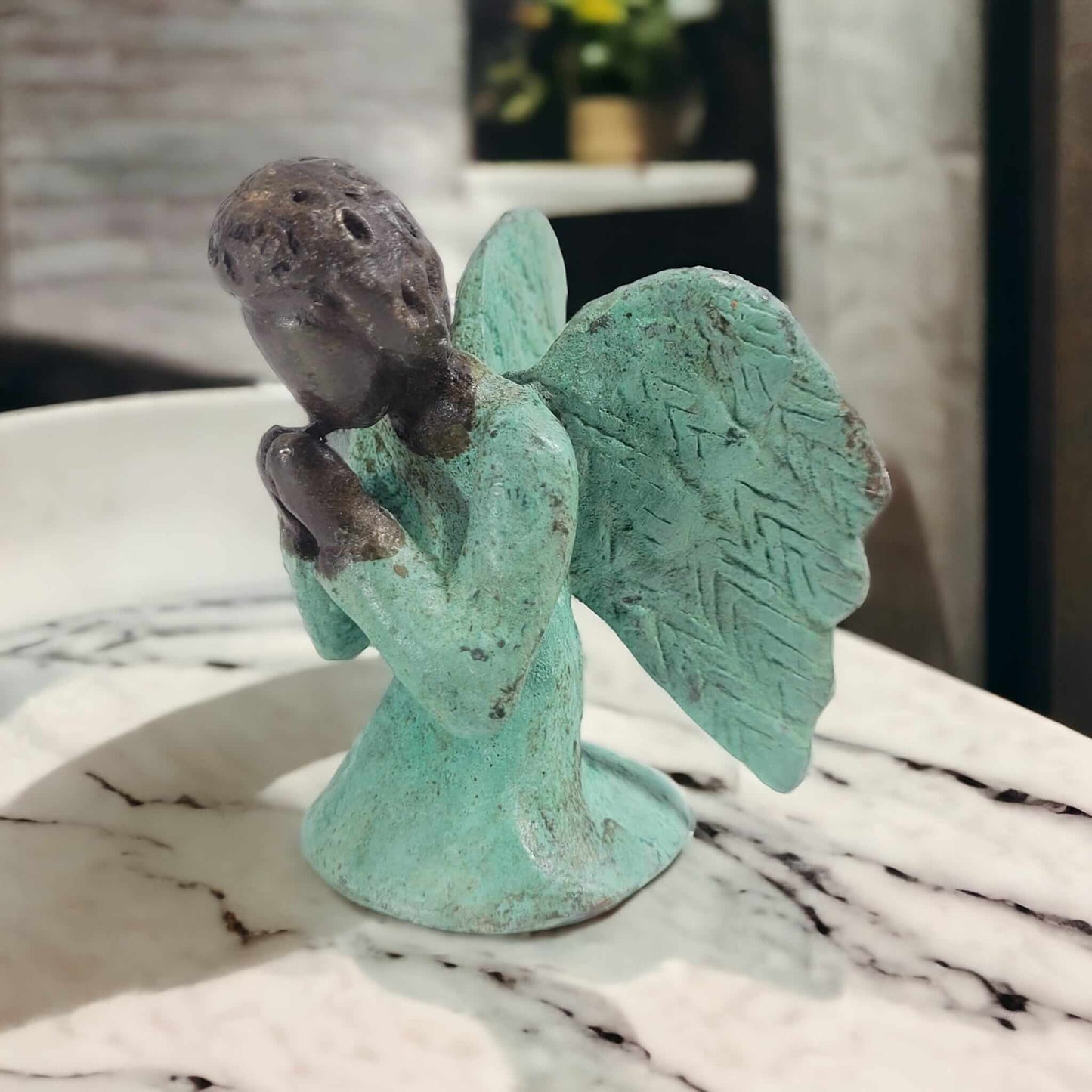 "Petit ange" von Hamidou | Kleiner Engel aus Bronze | Unikat aus Burkina Faso