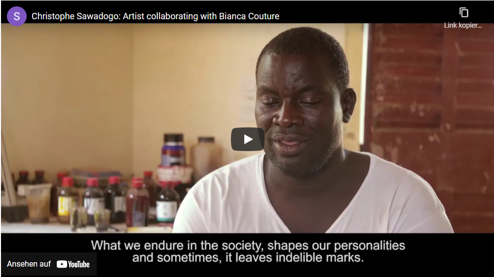 Video laden: Christophe Sawadogo: Artist collaborating with Bianca Couture