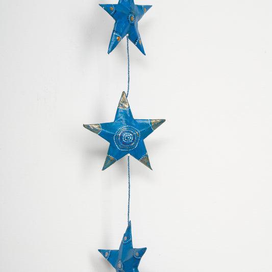 Girlande / Mobilé "Sterne" aus Pappmaché aus recyceltem Papier | Upcycling, handgemacht