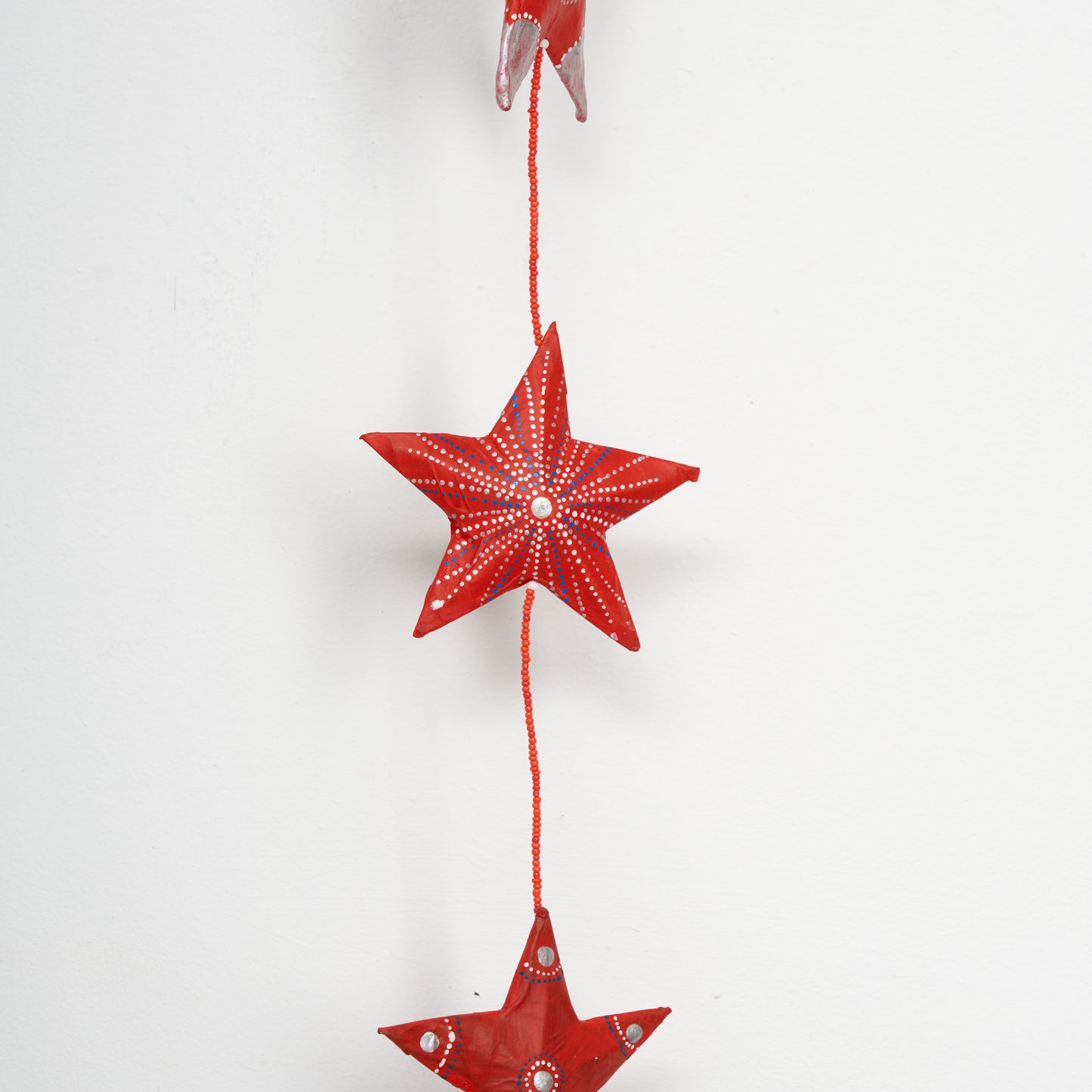 Girlande / Mobilé "Sterne" aus Pappmaché aus recyceltem Papier | Upcycling, handgemacht