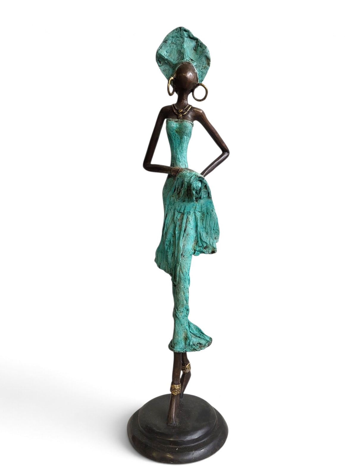 Bronze-Skulptur "Je pose donc je suis (I)" by Issouf B. | 55 cm | Einzelstücke