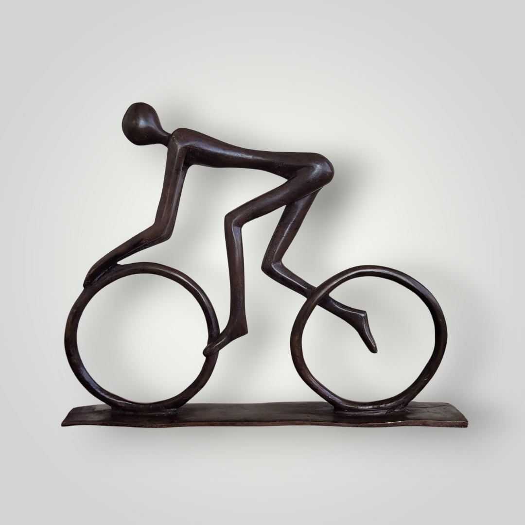 Bronze-Skulptur "Homme vélo" | by Patrice Balma (2025) | Einzelstücke