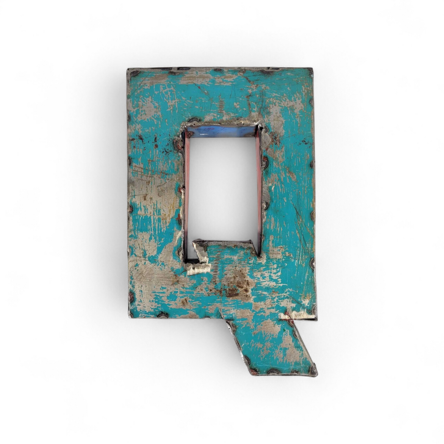 Lettre "Q" en fûts de pétrole recyclés | 22 ou 50 cm | différentes couleurs