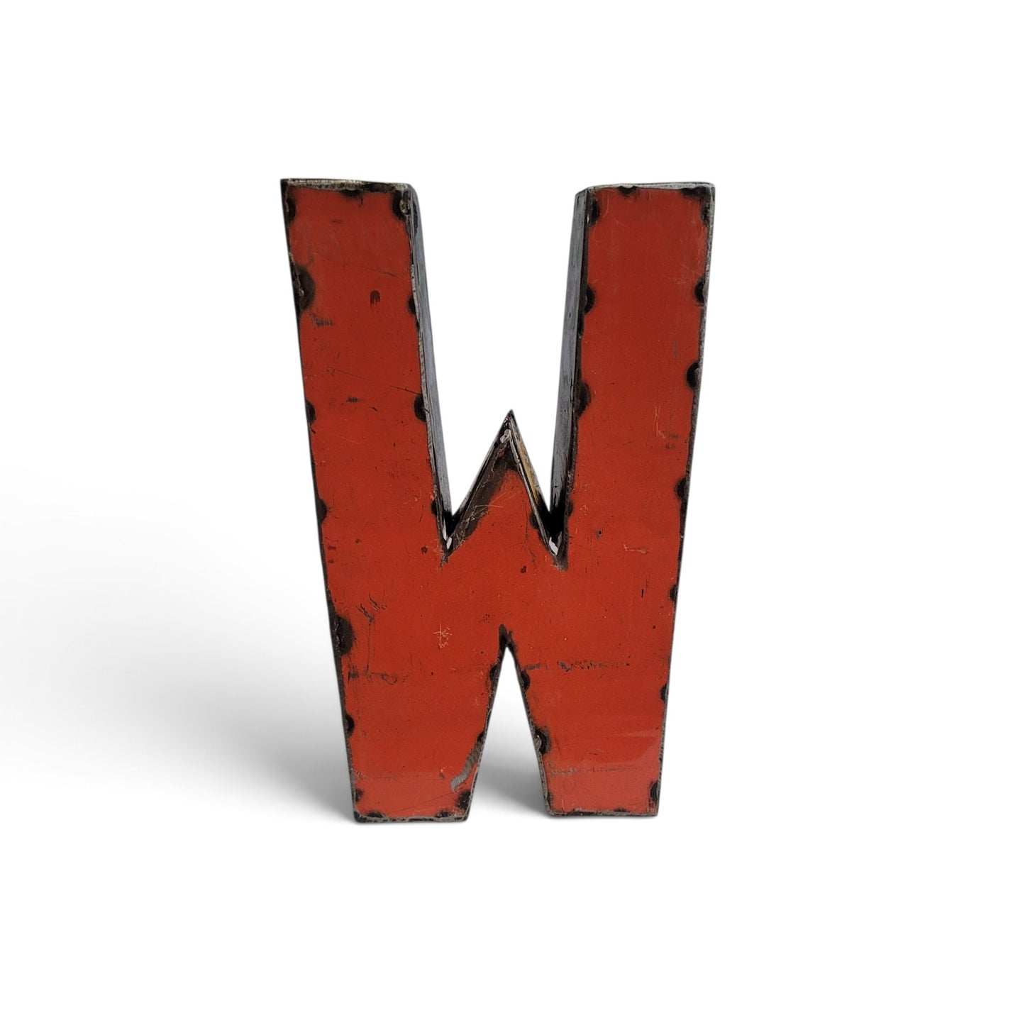 Buchstabe "W" aus recycelten Ölfässern | 22 oder 50 cm | verschiedene Farben