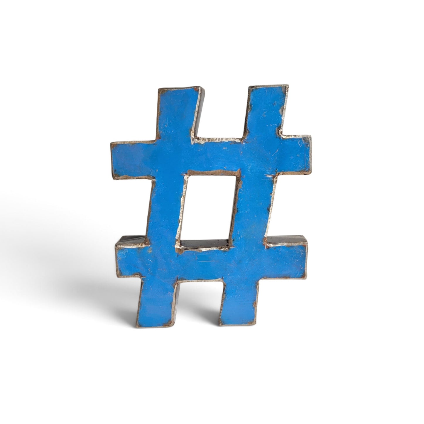 Sonderzeichen Hashtag "#" Raute aus recycelten Ölfässern | 21 oder 35 cm | verschiedene Farben