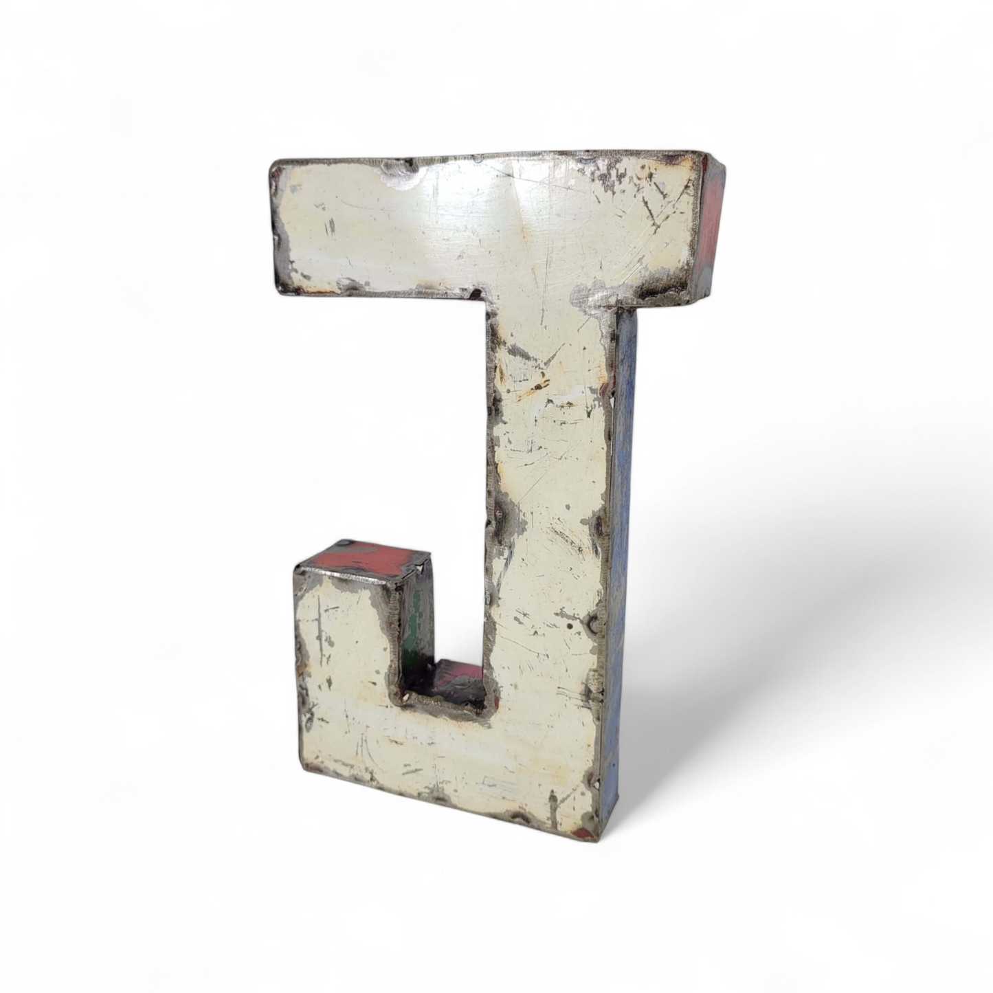 Buchstabe "J" aus recycelten Ölfässern | 22 oder 50 cm | verschiedene Farben