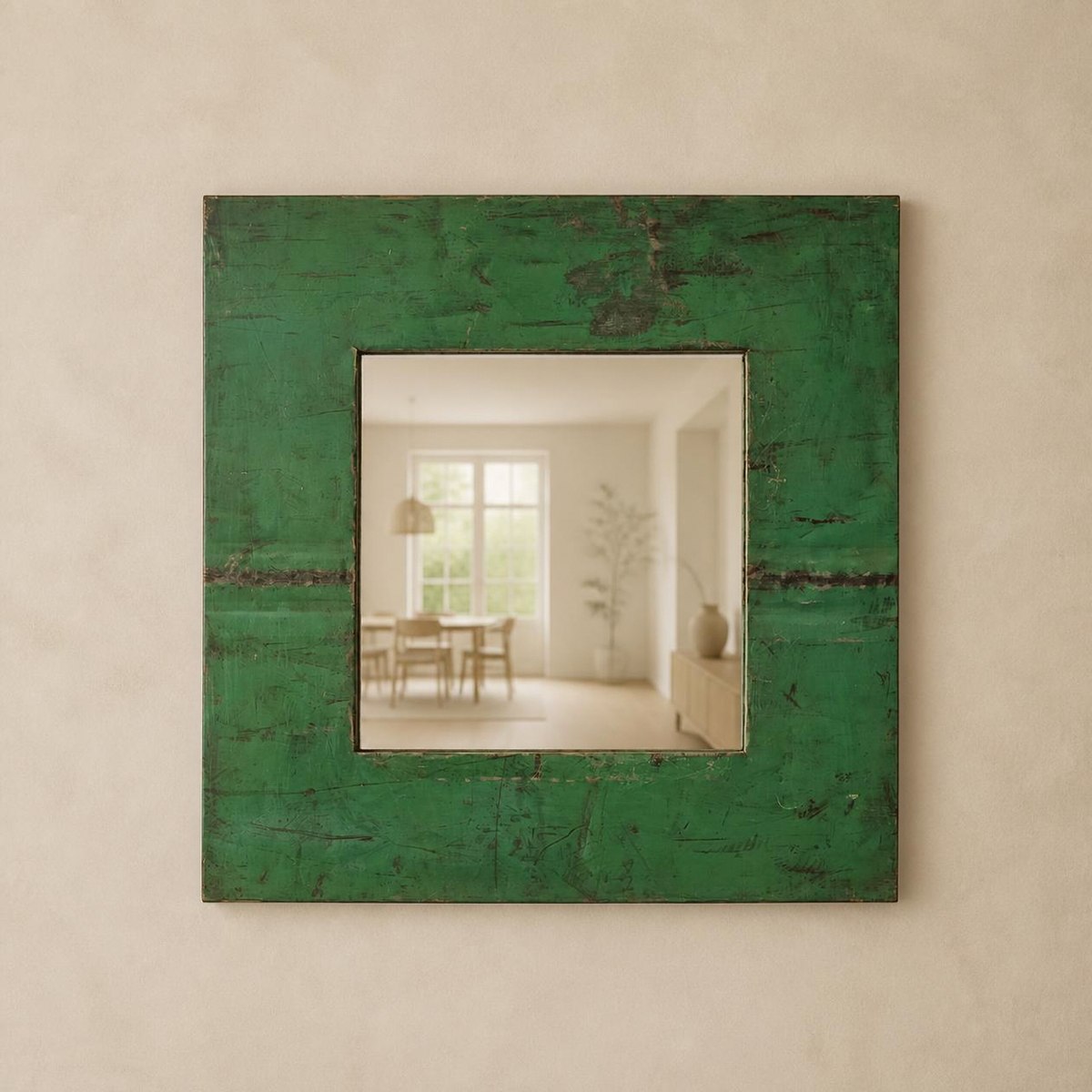 Spiegel aus recycelten Ölfässern 50*50 cm | verschiedene Farben | Upcycling